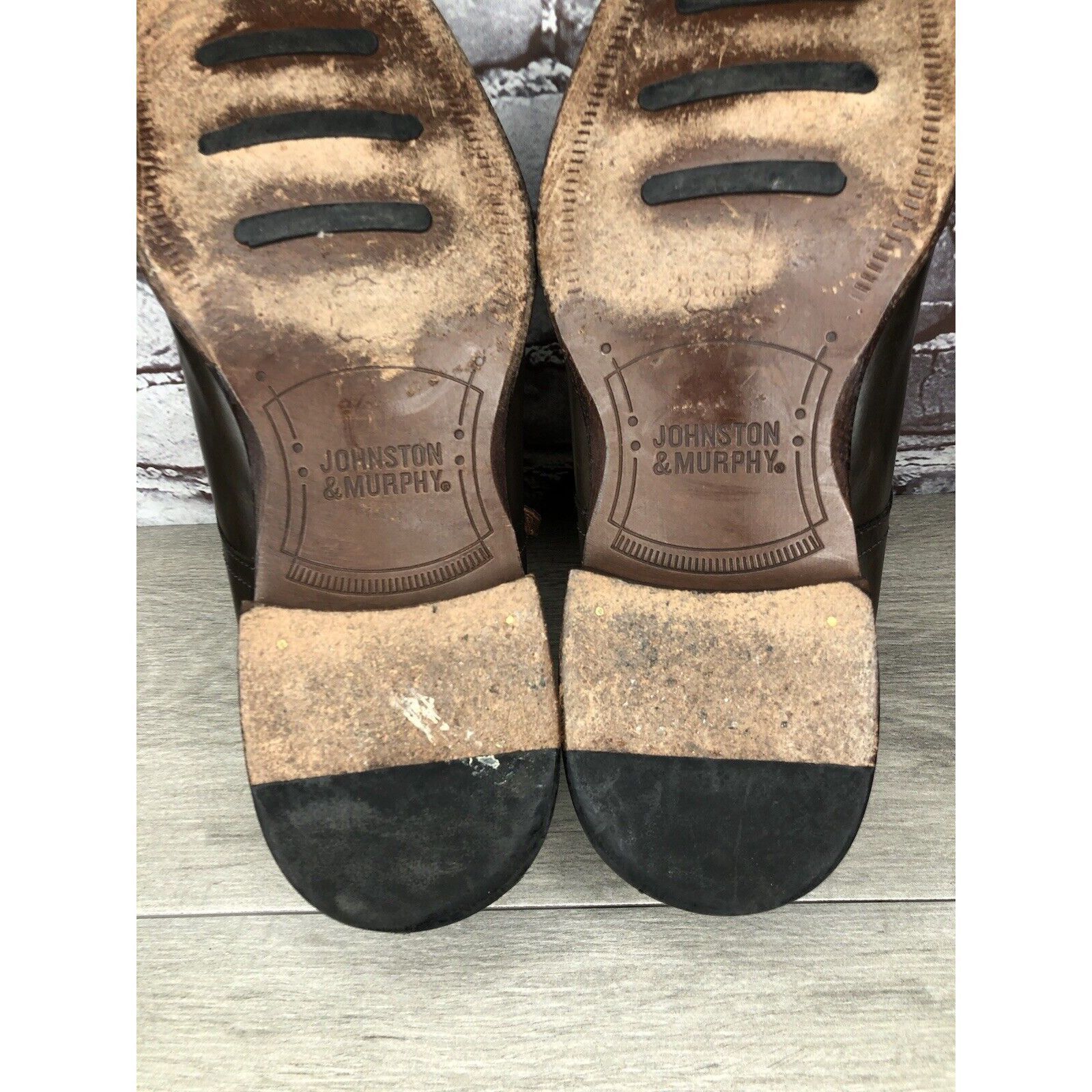Johnston & Murphy Johnston & Murphy Sheepskin Brown Leather Double Monk Strap Size US 10.5 / EU 43-44 - 19 Thumbnail