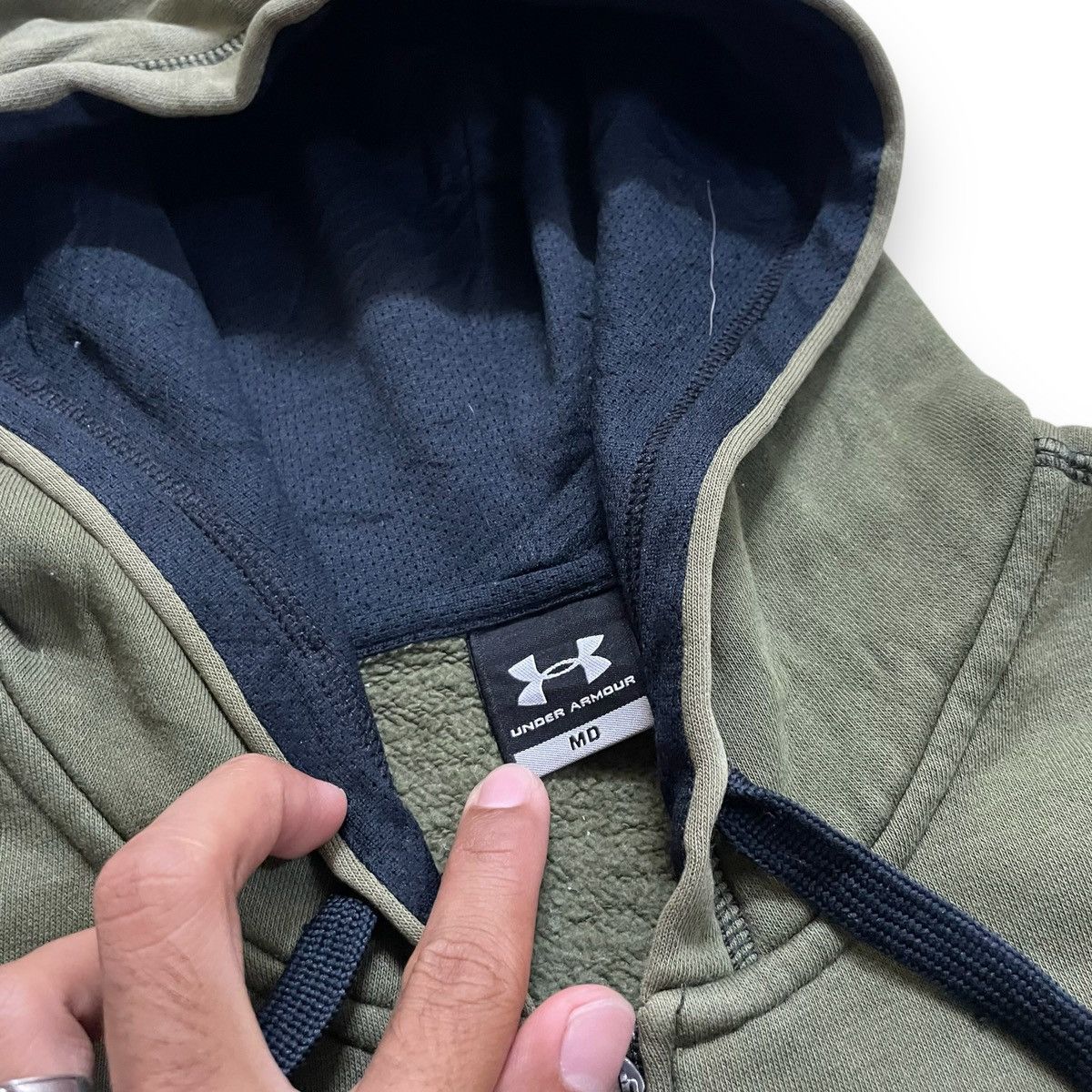 Under Armour Army Green Pullover Under Armor Hoodie Zipper Size US L / EU 52-54 / 3 - 8 Thumbnail