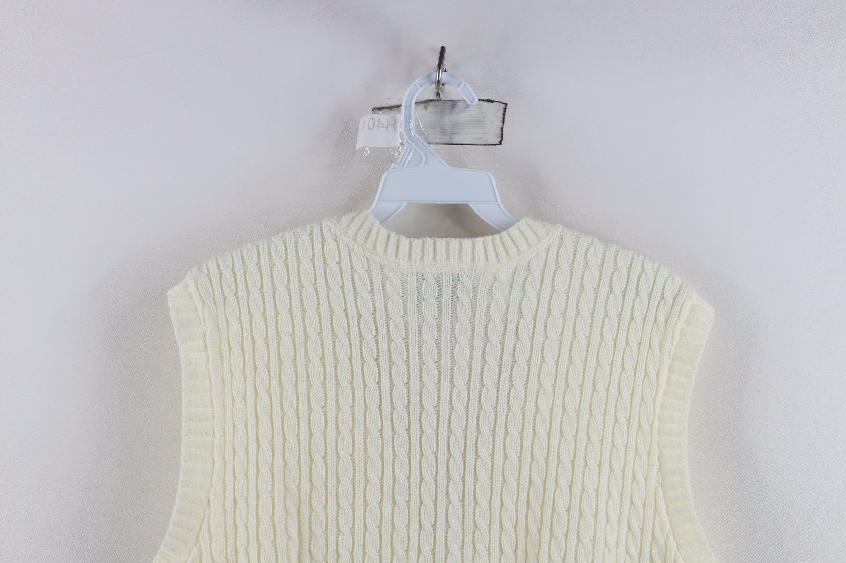 Vintage Vintage 90s Streetwear Chunky Cable Knit Sweater Vest USA Size M / US 6-8 / IT 42-44 - 8 Thumbnail