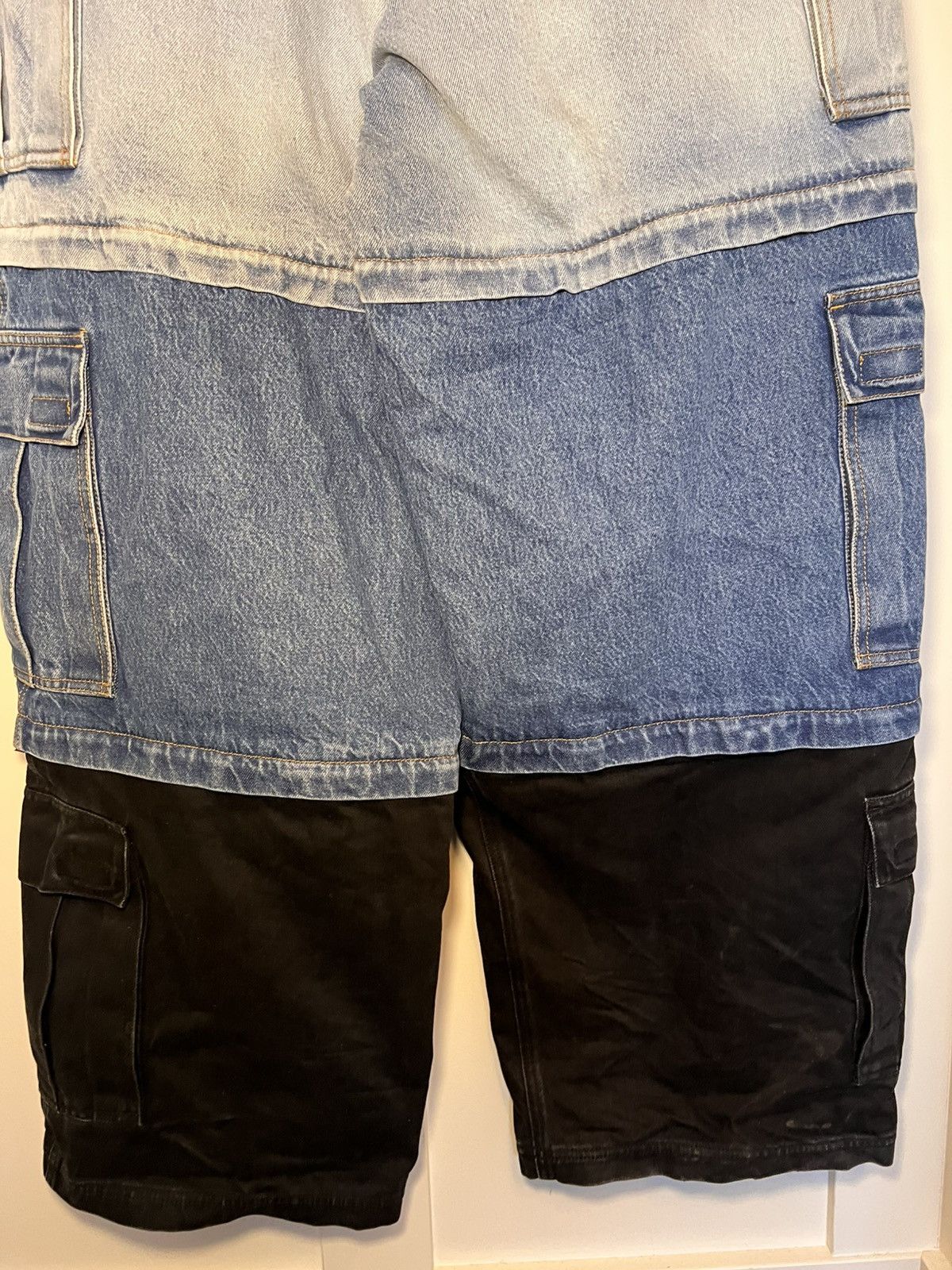 Vetements Vetements Blue & Black Runway Deconstructed Cargo Pants Size US 34 / EU 50 - 12 Thumbnail