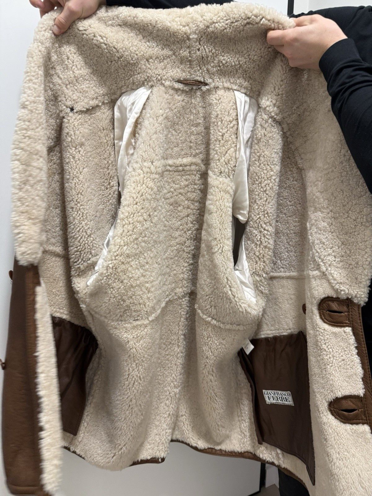 Gianfranco Ferre Gianfranco Ferre Vintage Jacket Leather Shearling Coat Size US L / EU 52-54 / 3 - 17 Thumbnail