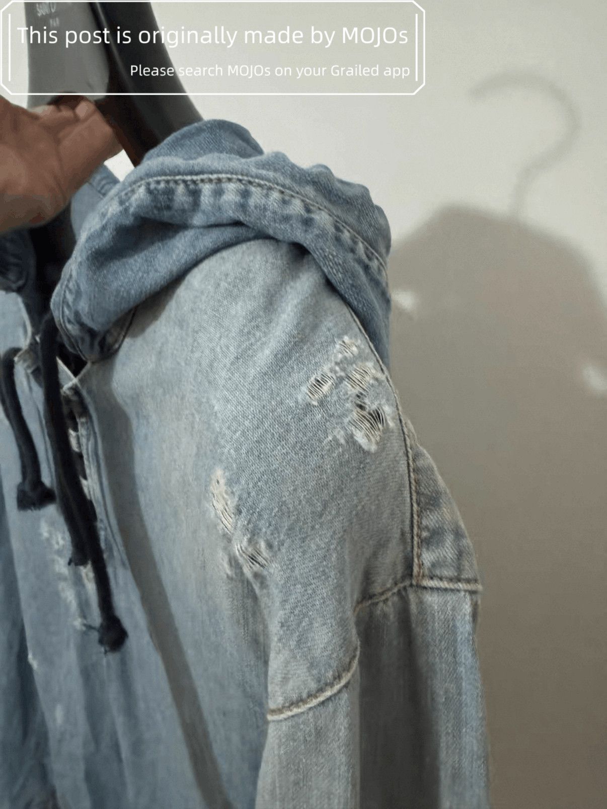 Saint Laurent Paris Sz XS Saint Laurent Paris 19SS Denim Hoodie mojos140513 Size US XS / EU 42 / 0 - 3 Thumbnail