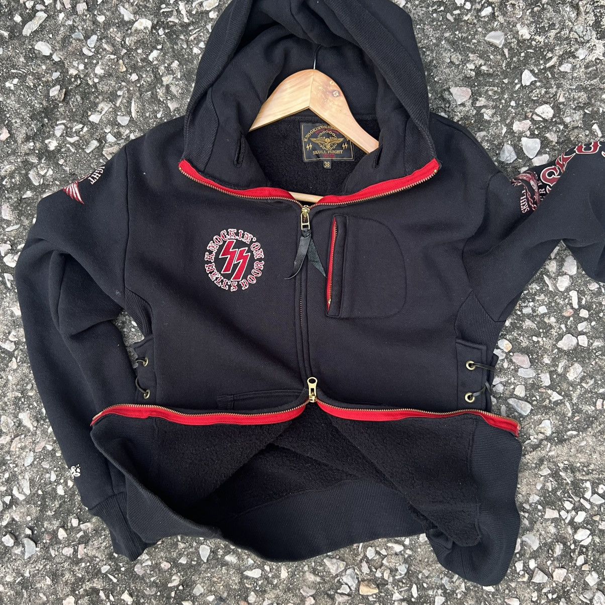 Japanese Brand “SKULL”KNOCKING ON HELL DOOR ZIP UP RIDE HOODIE Size US S / EU 44-46 / 1 - 13 Thumbnail