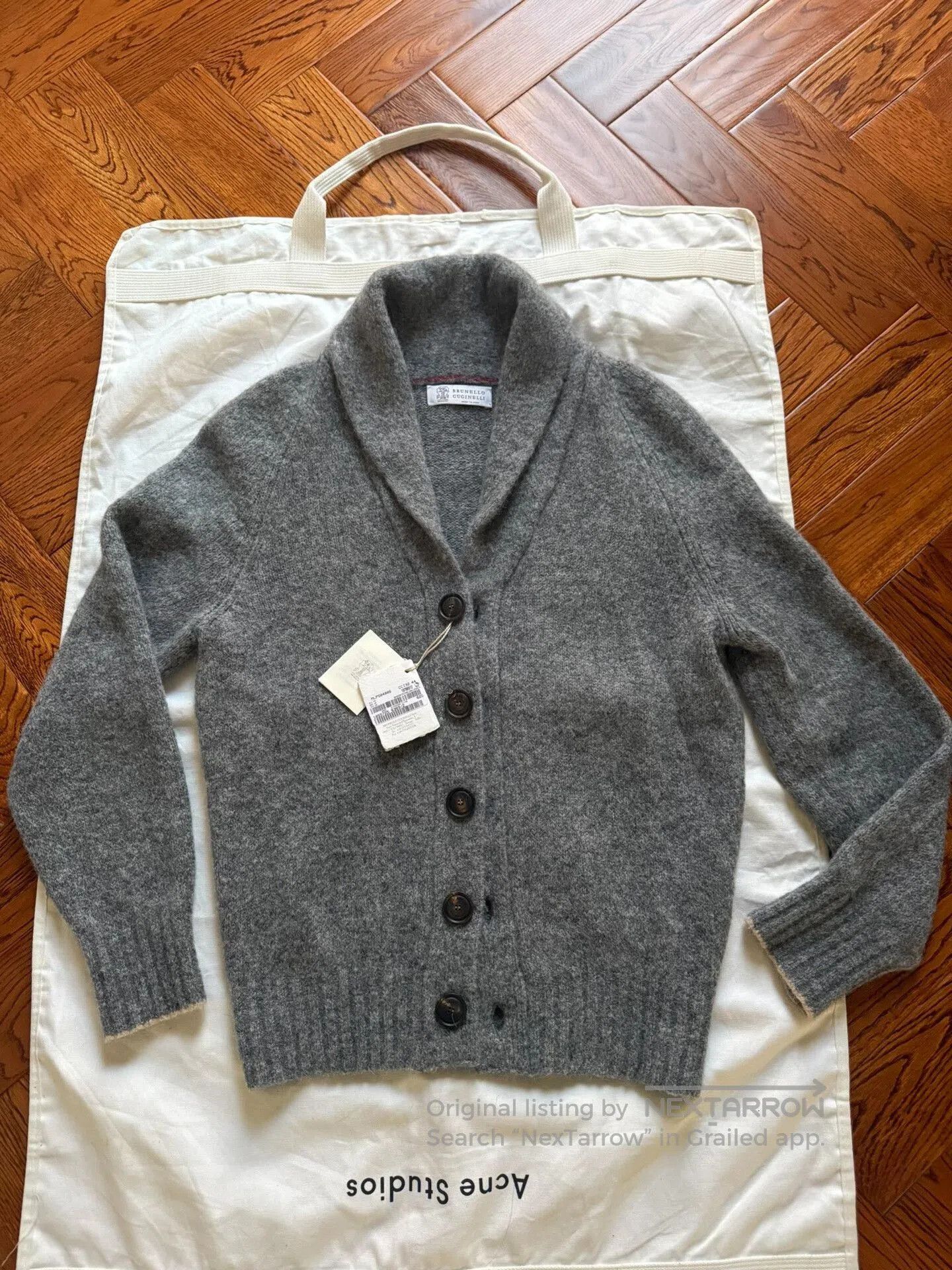 Brunello Cucinelli Men's Warm Gray Alpaca Cardigan.