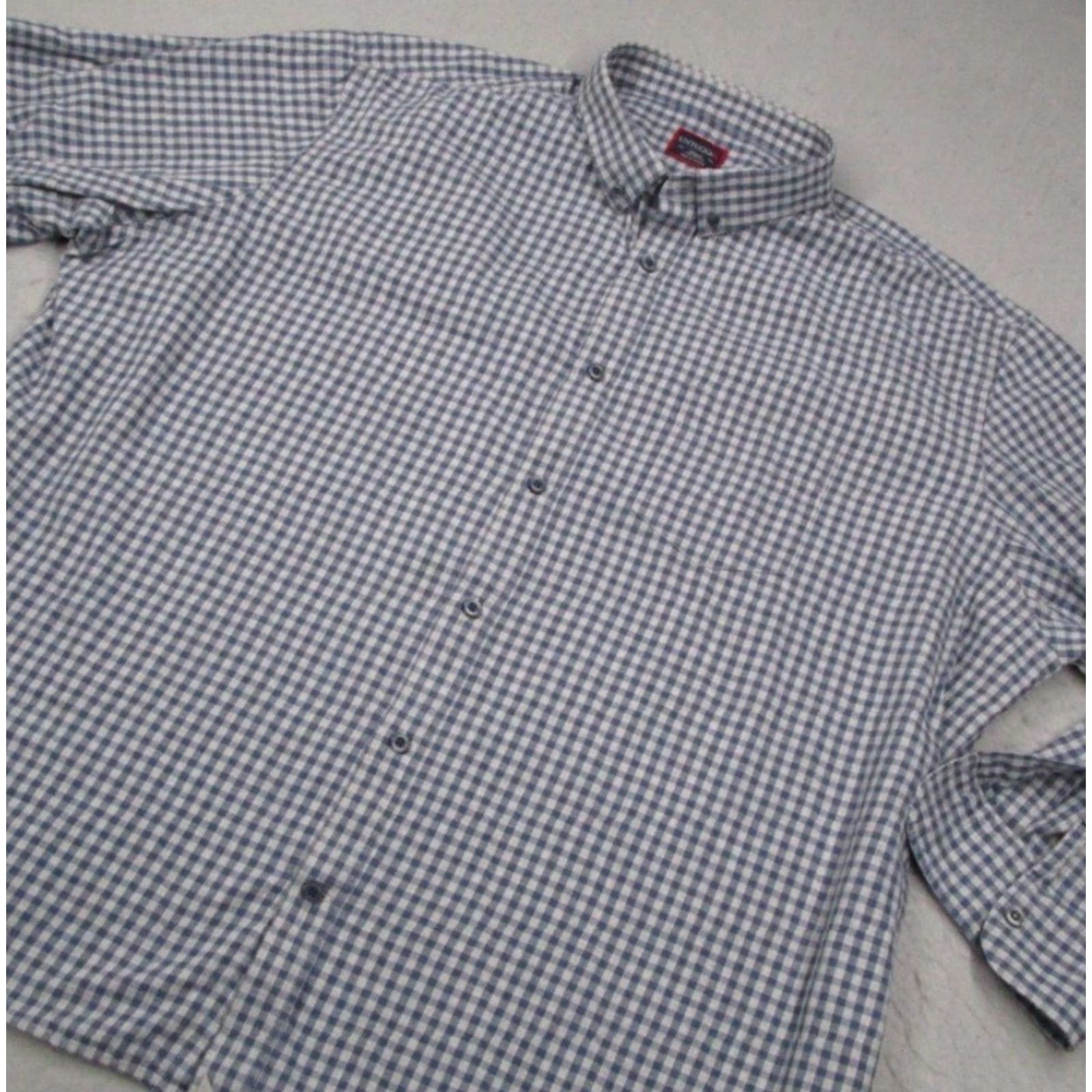 UNTUCKit UNTUCKit Mens Blue Check Button Up Flannel Shirt Big & Tall XXXLC Casual Workwear Long Sleeve Button-Down 100% Cotton Vintage? No Size US XXL / EU 58 / 5 - 2 Thumbnail