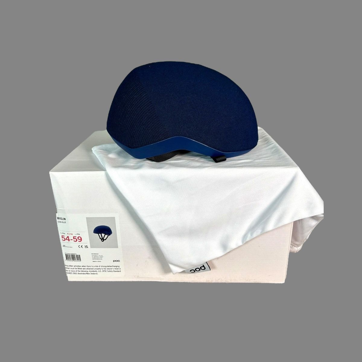 Other POC Myelin Lead Blue Covered Bicycle Helmet Sz M 54-59 cm Size ONE SIZE - 16 Thumbnail