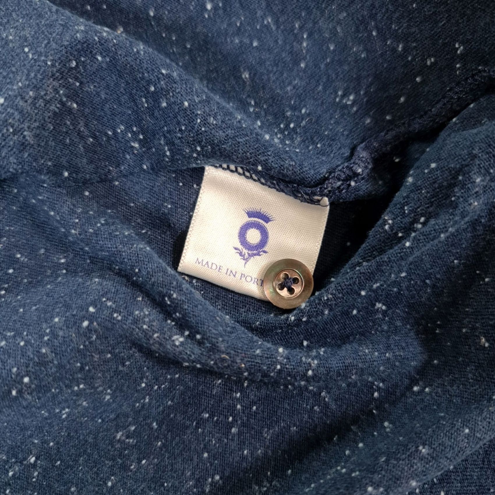 Vintage Brora Polo Shirt Brora Mens Polo Shirt XXL Cotton Speckled Short Sleeves Blue Casual Mens Size US XXL / EU 58 / 5 - 7 Thumbnail