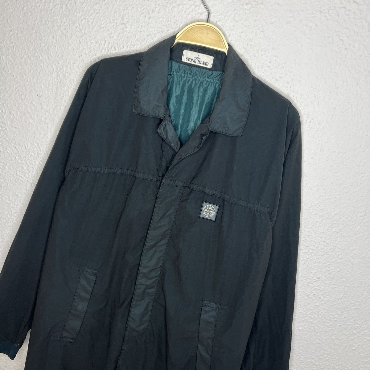 Stone Island Stone Island Coat Lamy Velour Metalic Green Nylon Jacket Size US M / EU 48-50 / 2 - 4 Thumbnail
