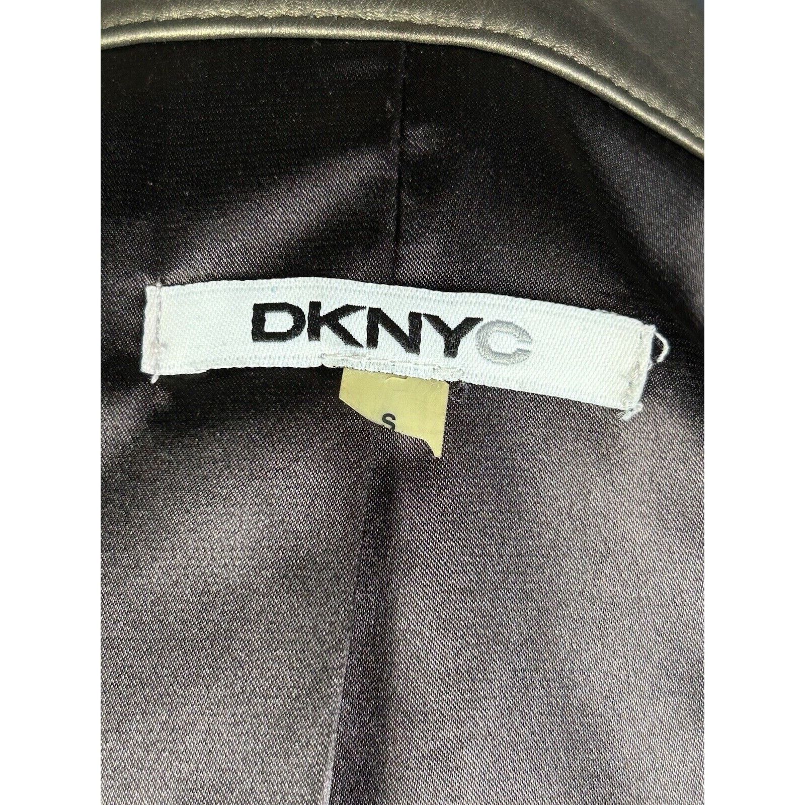 DKNY DKNYC Chinese Lambskin Leather Women Moto Jacket Iridescent Size S / US 4 / IT 40 - 10 Thumbnail