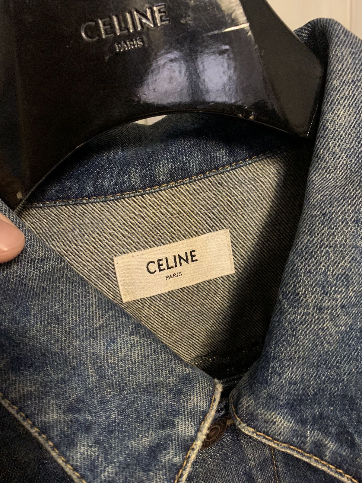 Celine Celine 2022SS Dark unionwash Studded denim vest Size US L / EU 52-54 / 3 - 5 Thumbnail