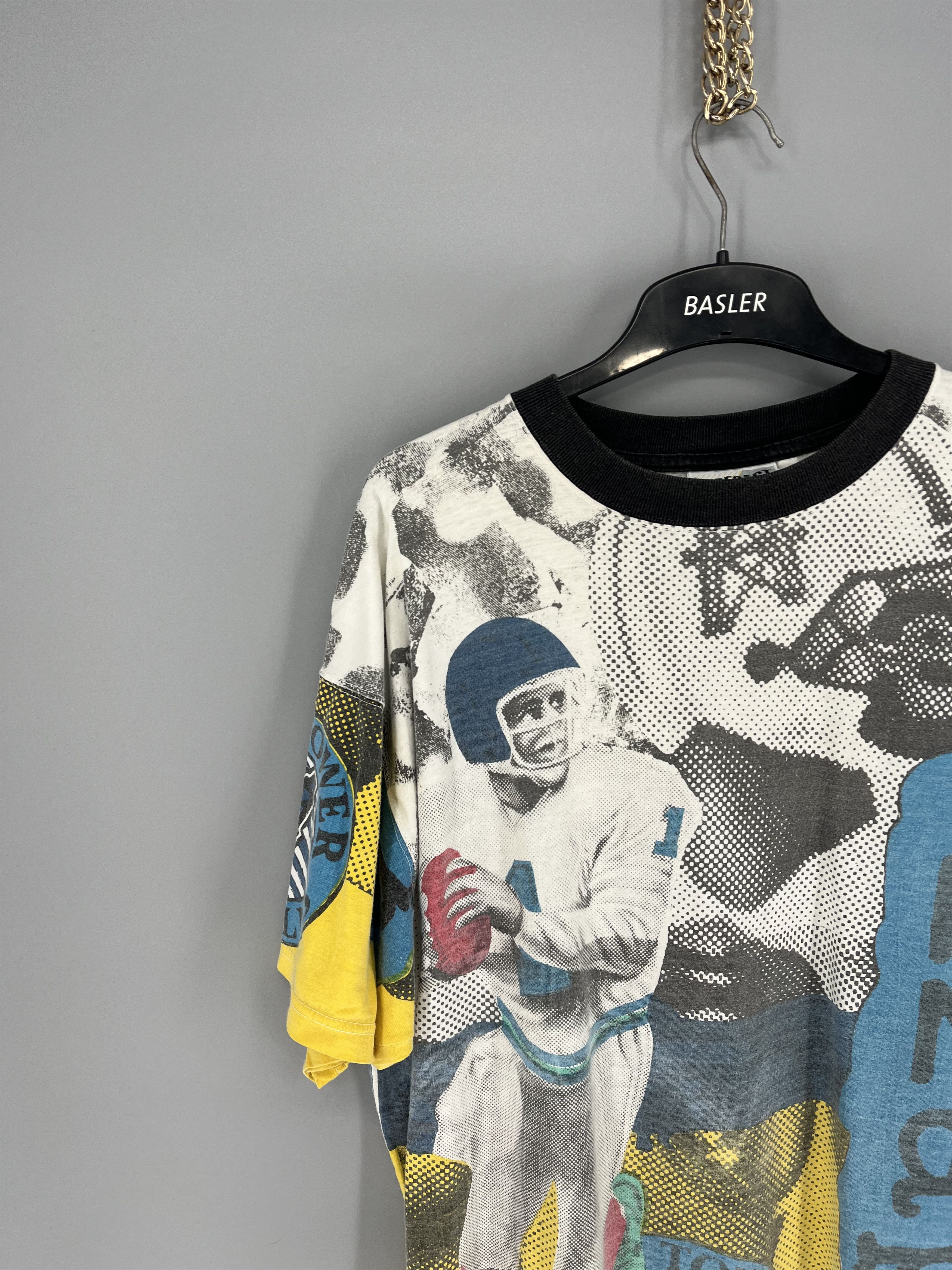 NFL × Sports Specialties × Vintage Vintage 90s NFL American Football Tower Boys fullprint tees Size US XL / EU 56 / 4 - 5 Thumbnail