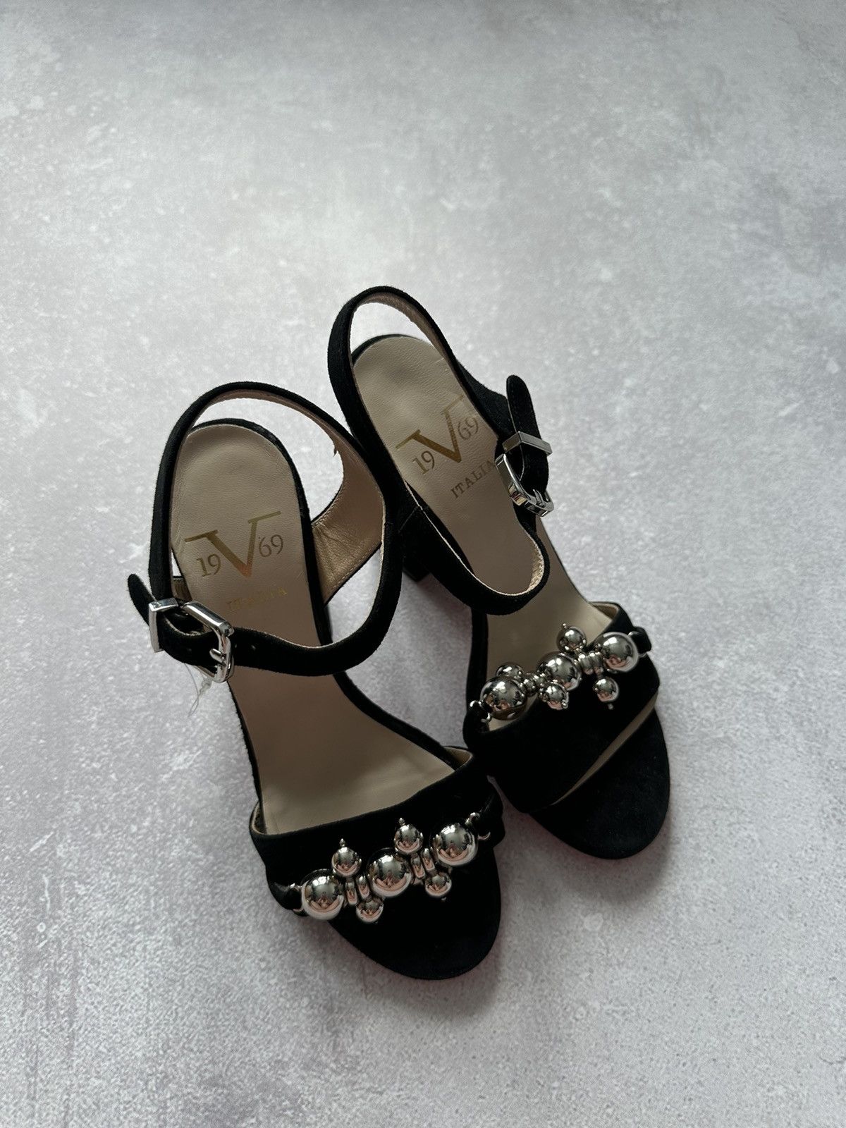 Versace versace 1969 shoes women platform black sz 36 made in Italy Size US 6 / IT 36 - 1 Thumbnail