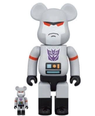 Transformers BEARBRICK MEGATRON 100% & 400% Transformers Bearbrick Toy Size ONE SIZE - 1 Thumbnail