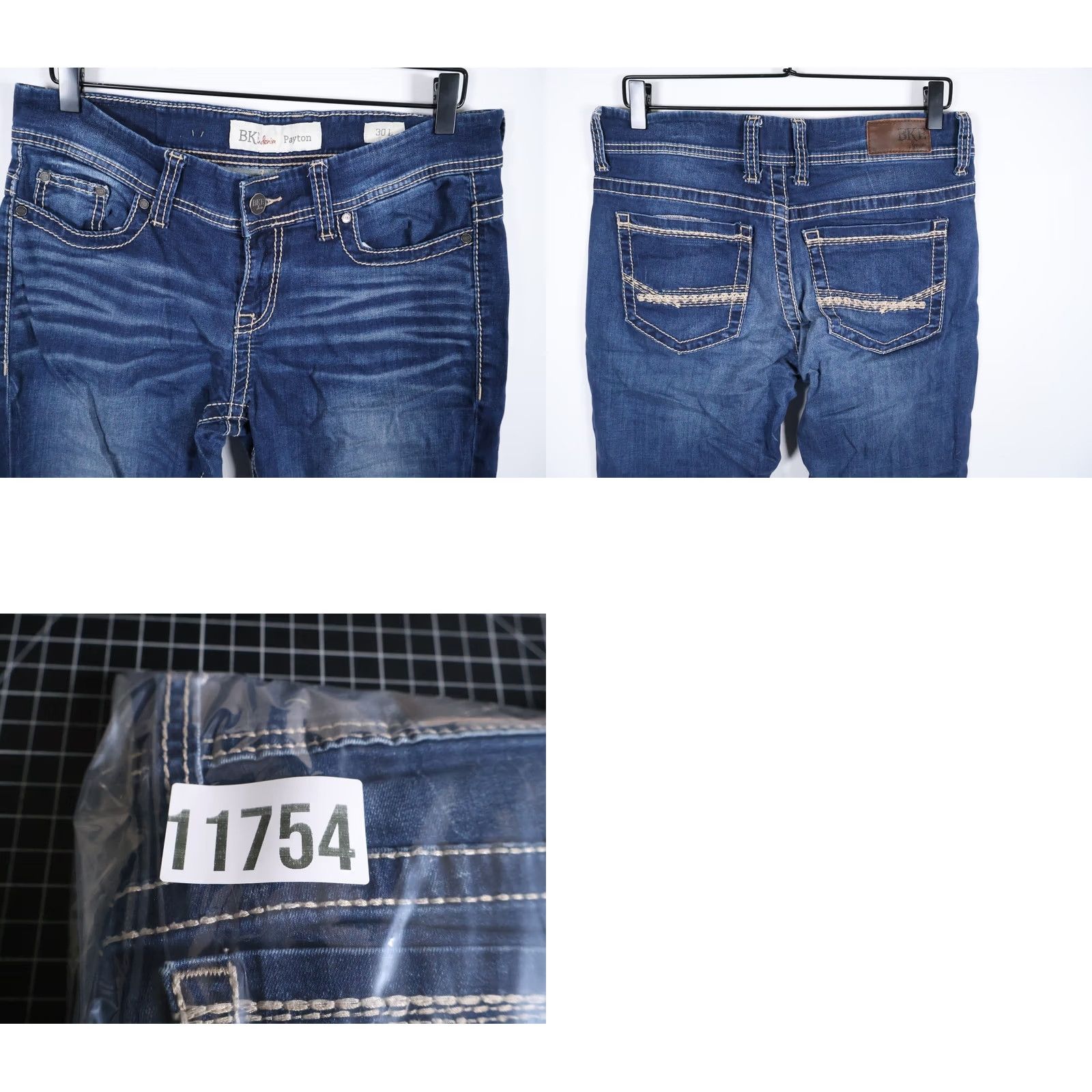 Vintage BKE Payton Jeans Women's 34 x 32 Denim Low Rise Skinny Stretch Blue 5-Pocket Design Slim Regular Cotton-Lycra Zip Fly Mens? Size 24" / US 00 / IT 34 - 10 Thumbnail