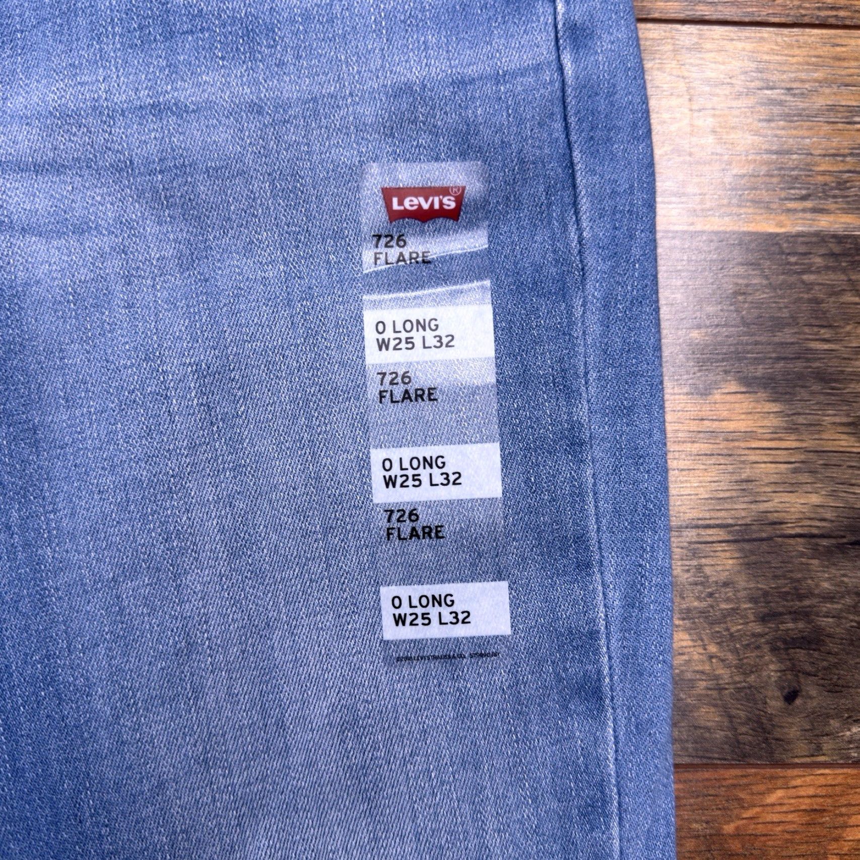 Levi's Levi's 726 Jeans Womens 25 Mid Rise Stretch Flared Denim Blue 32 Inseam Size 42" / US 20 - 6 Thumbnail