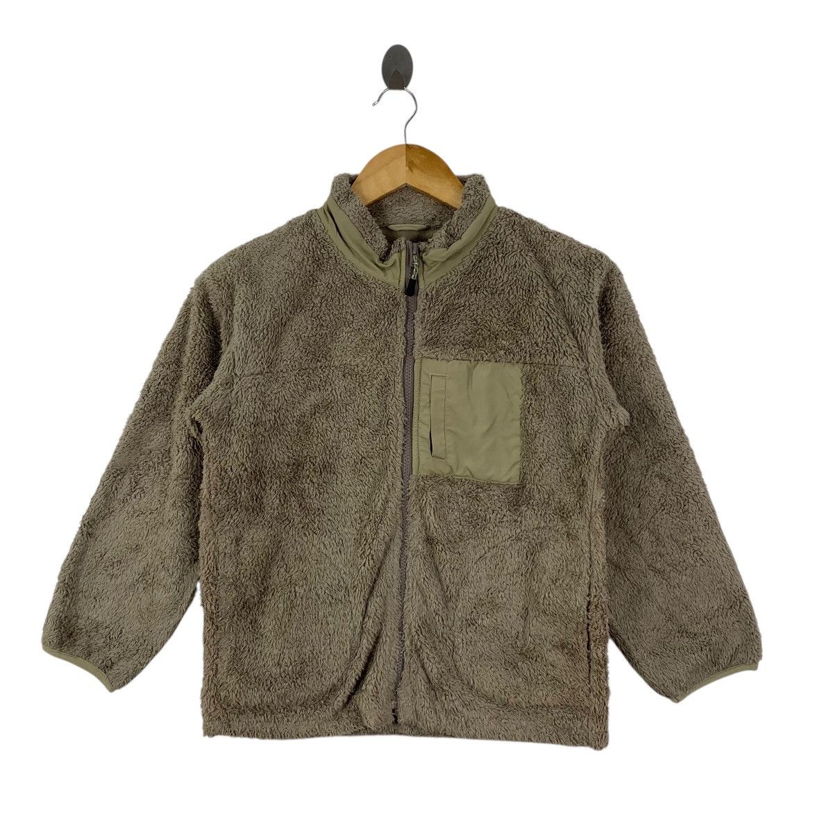Global Work GLOBAL WORK JAPAN Retro X Pocket Sherpa Fleece Bomber Jacket Size S / US 4 / IT 40 - 3 Thumbnail