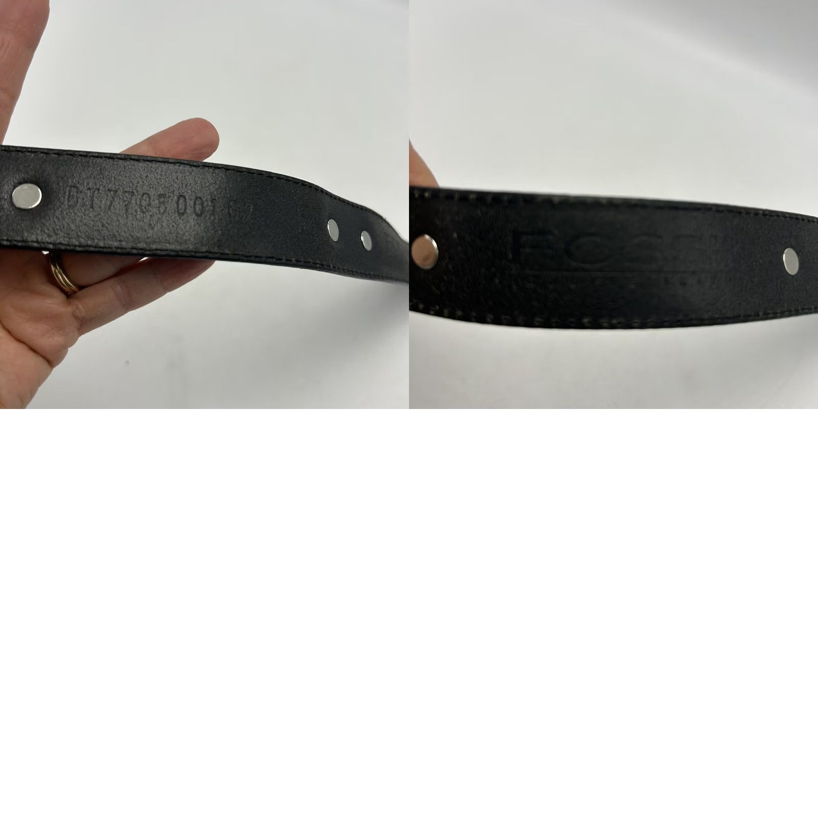 Fossil VINTAGE Fossil Belt Womens Medium Black Leather Western Concho Statement Read Size ONE SIZE - 9 Thumbnail