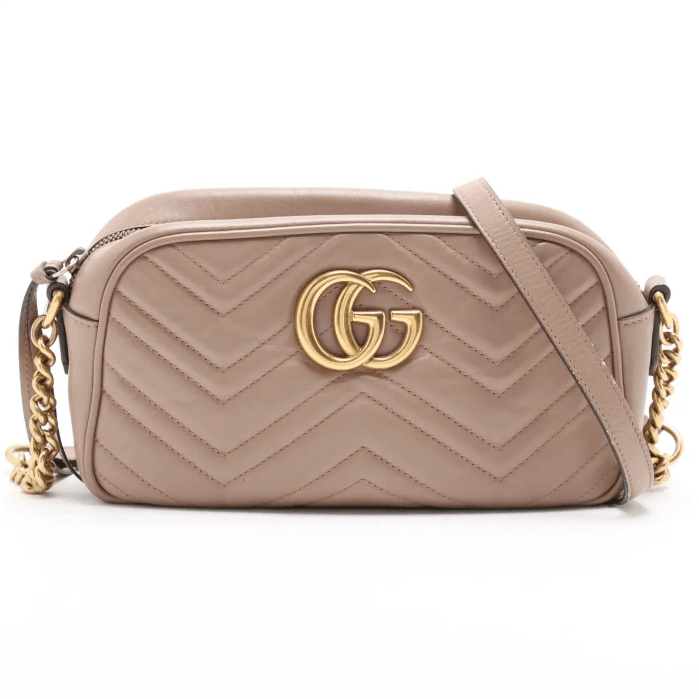 Gucci GG Marmont Chevron Leather Shoulder Bag Size ONE SIZE - 1 Thumbnail