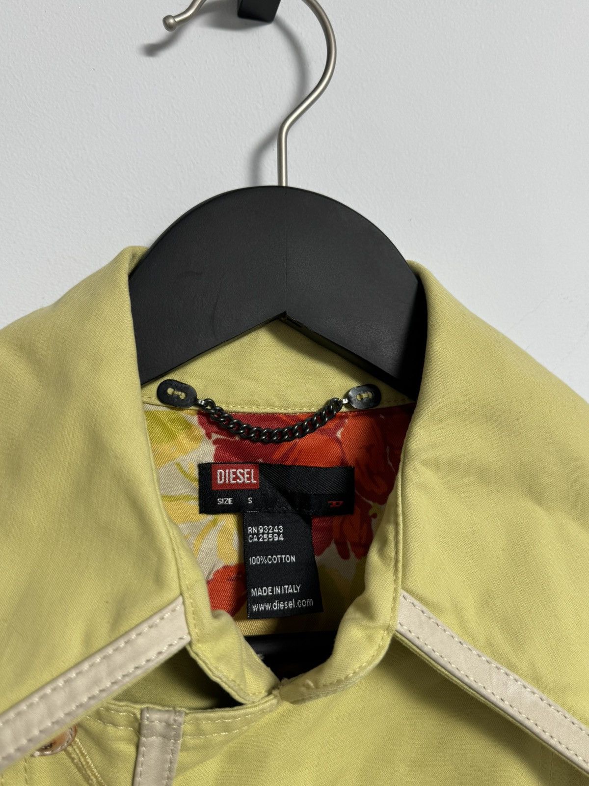 Diesel Diesel Vintage 90s Cotton Trench Coat Y2K Lemon Sz S Size S / US 4 / IT 40 - 10 Thumbnail