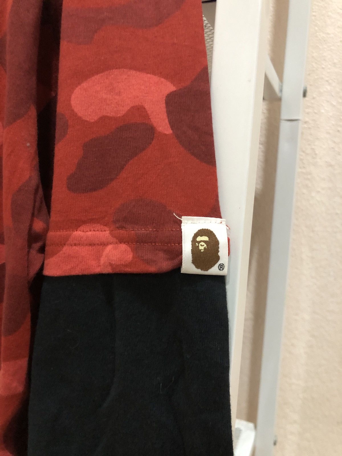 Bape Bape Shark Long Sleeve Red Camo A Bathing Ape Size US XL / EU 56 / 4 - 3 Thumbnail