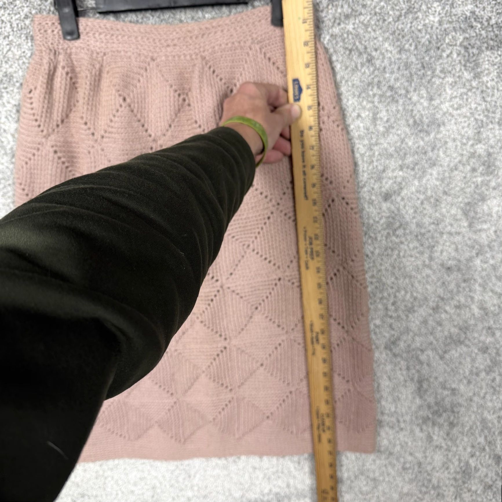 Pinko VINTAGE 70s Handmade Crochet Skirt S Mauve Pink Cottagecore Boho Indie Artisan Size 28" / US 6 / IT 42 - 3 Thumbnail