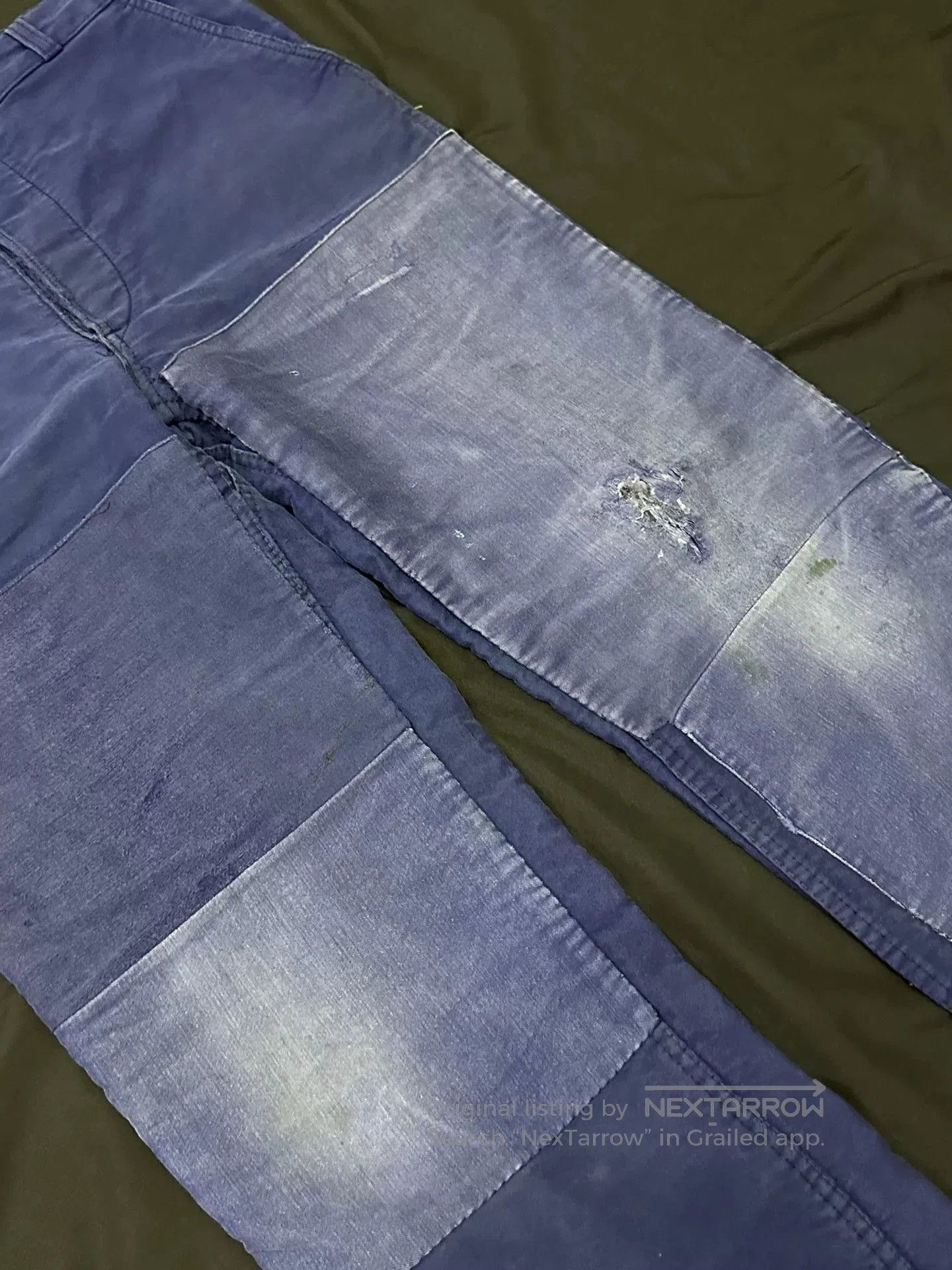 Vintage Vintage 50s French Workwear Mole Skin Pants. Size US 31 - 3 Thumbnail