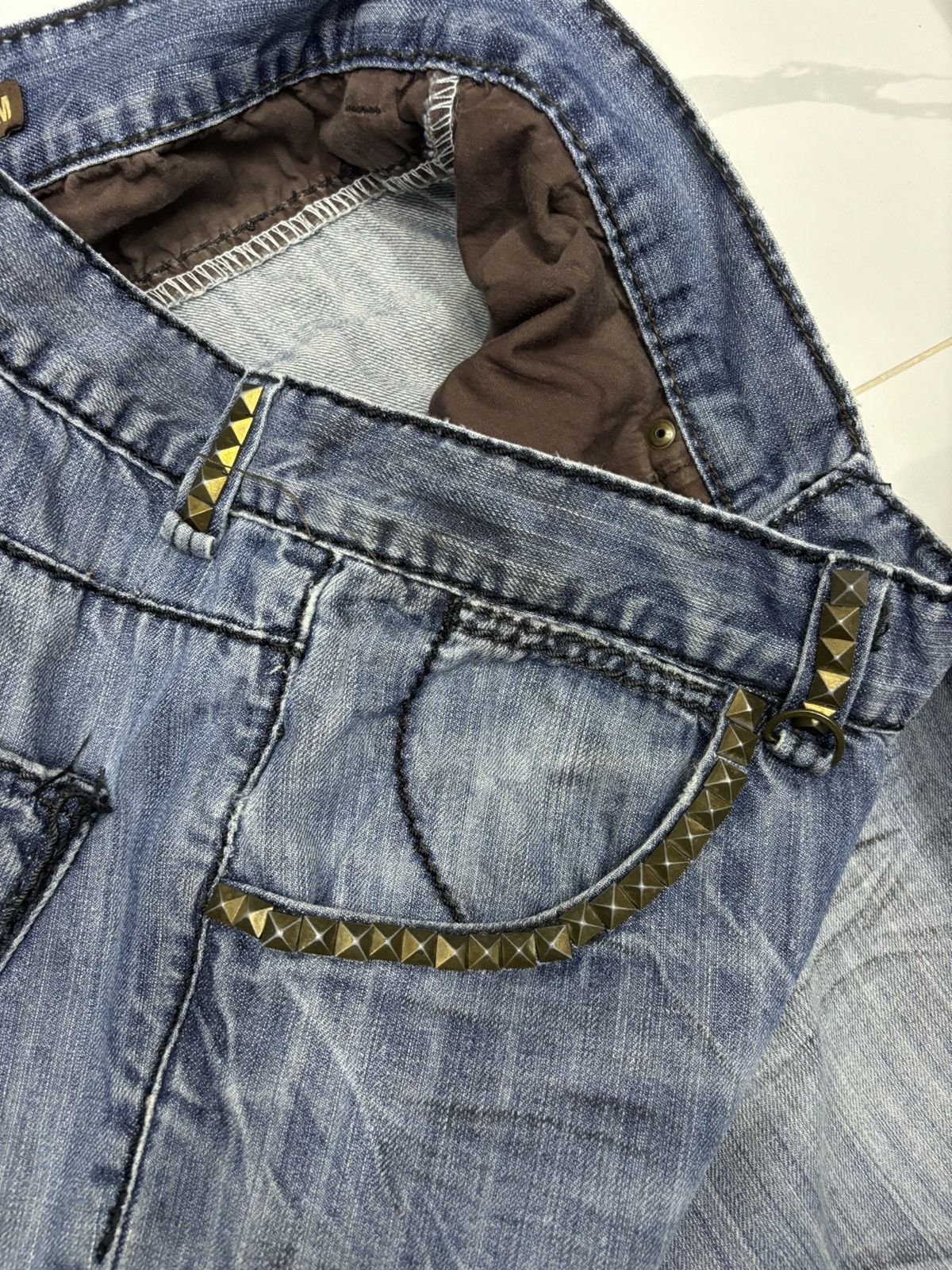 If Six Was Nine RARE🔥OBELISK STYLE LUXURY GENDER CURVED FLARE JEANS Size US 28 / EU 44 - 10 Thumbnail