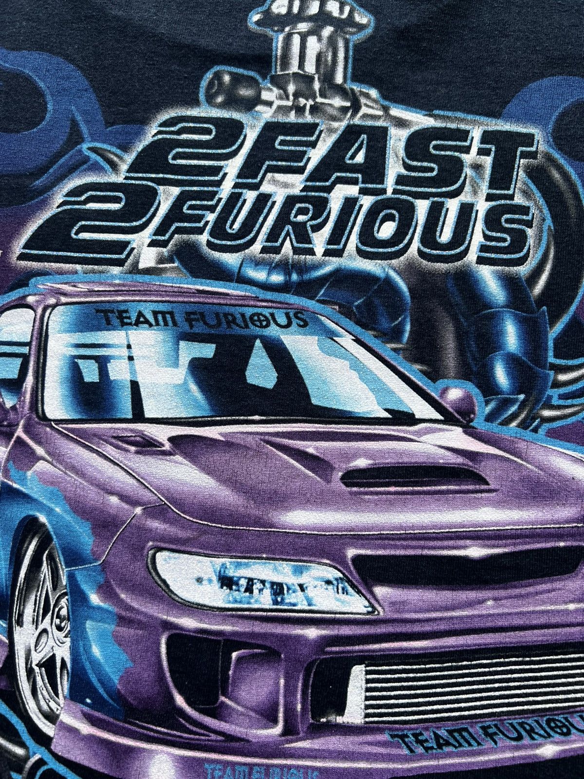 Vintage ‘00s 2 Fast 2 Furious Movie Promo Tee Shirt Car Dragg Boost Size US XL / EU 56 / 4 - 9 Thumbnail