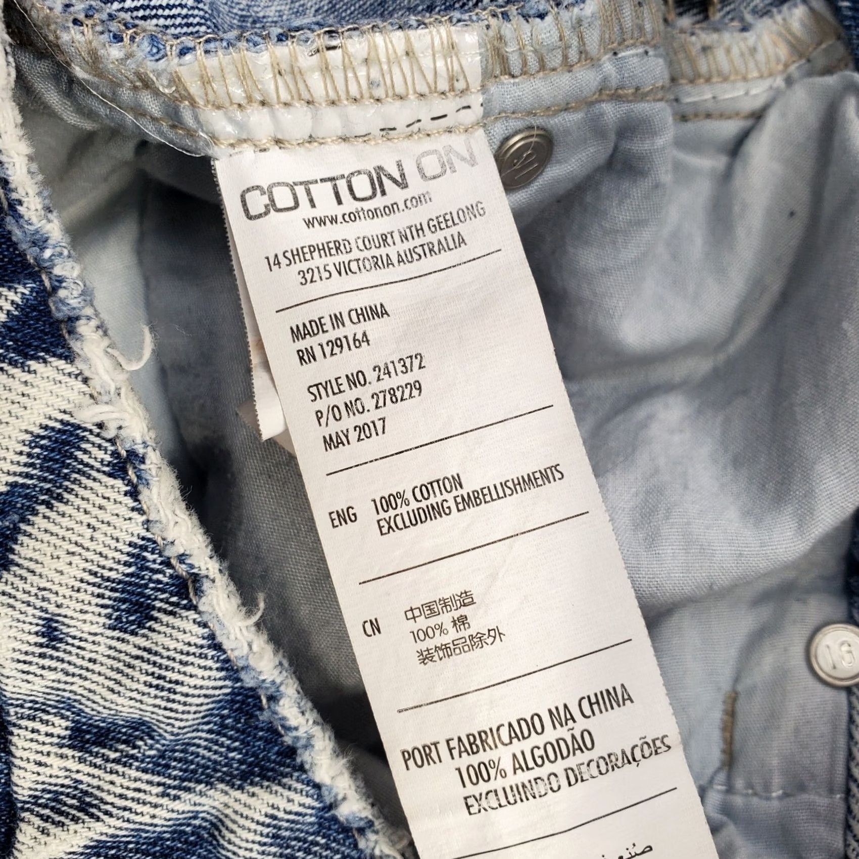 Cotton On Cotton On Cut-Off Shorts Women's 6 Blue Denim 5-Pocket Design Distressed Mid Size 28" / US 6 / IT 42 - 8 Thumbnail