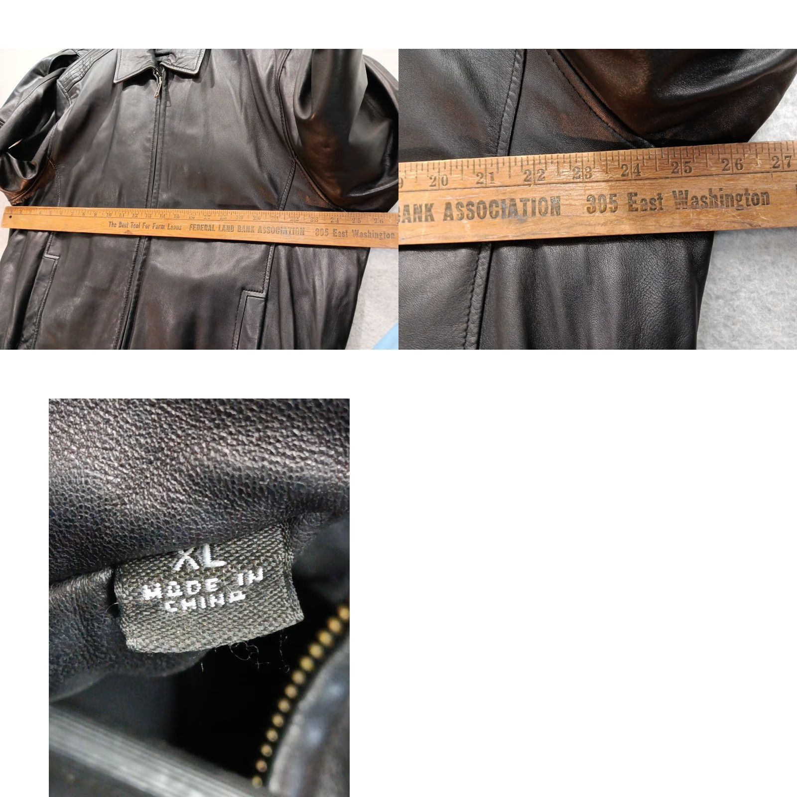 Roundtree & Yorke Roundtree & Yorke Bomber Jacket Men's XL Black 100% Lambskin Leather Zip Spread GUC Classic Style Size US XL / EU 56 / 4 - 11 Thumbnail