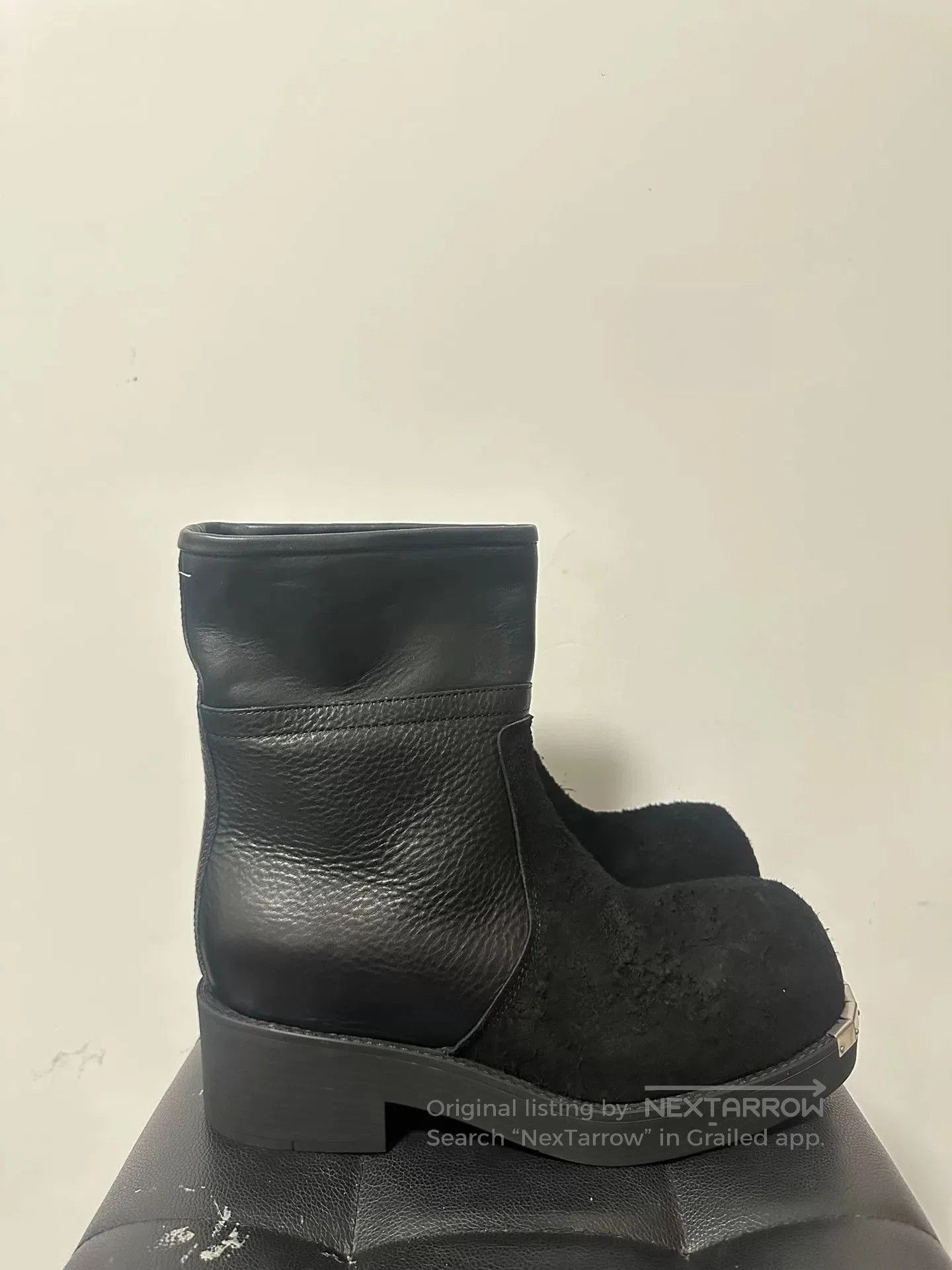 MM6 MM6 Maison Margiela Black Fur Ankle Boots. Size US 10.5 / EU 43-44 - 4 Thumbnail