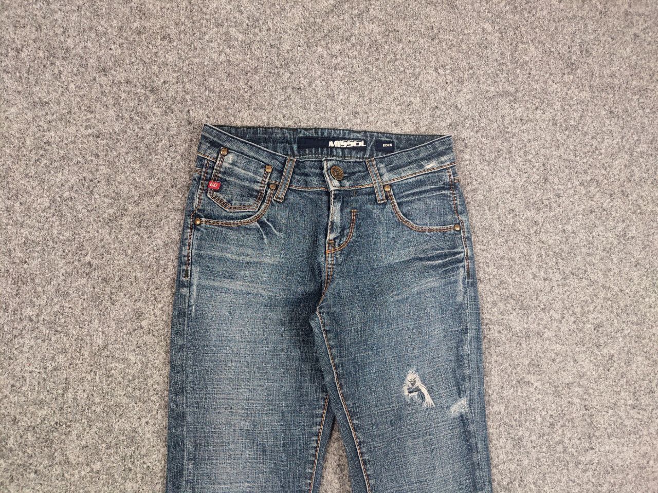 Miss Sixty Vintage Miss Sixty Logo Eden Faded Denim Jeans Y2K Style Size 24" / US 00 / IT 34 - 5 Thumbnail