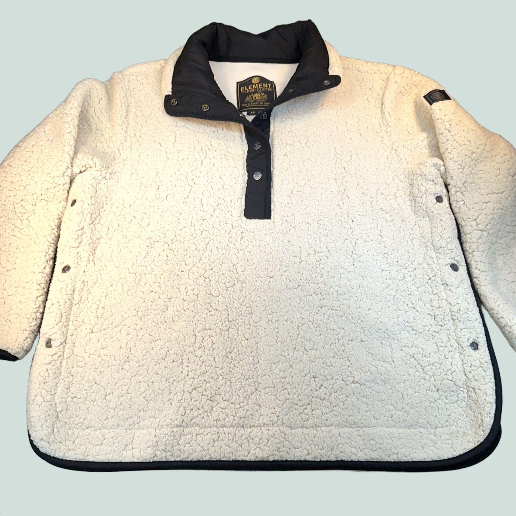 Element Element Sherpa Women’s Pullover Large Ivory “And Chill” Wolfboro J692WECS Size L / US 10 / IT 46 - 1 Thumbnail