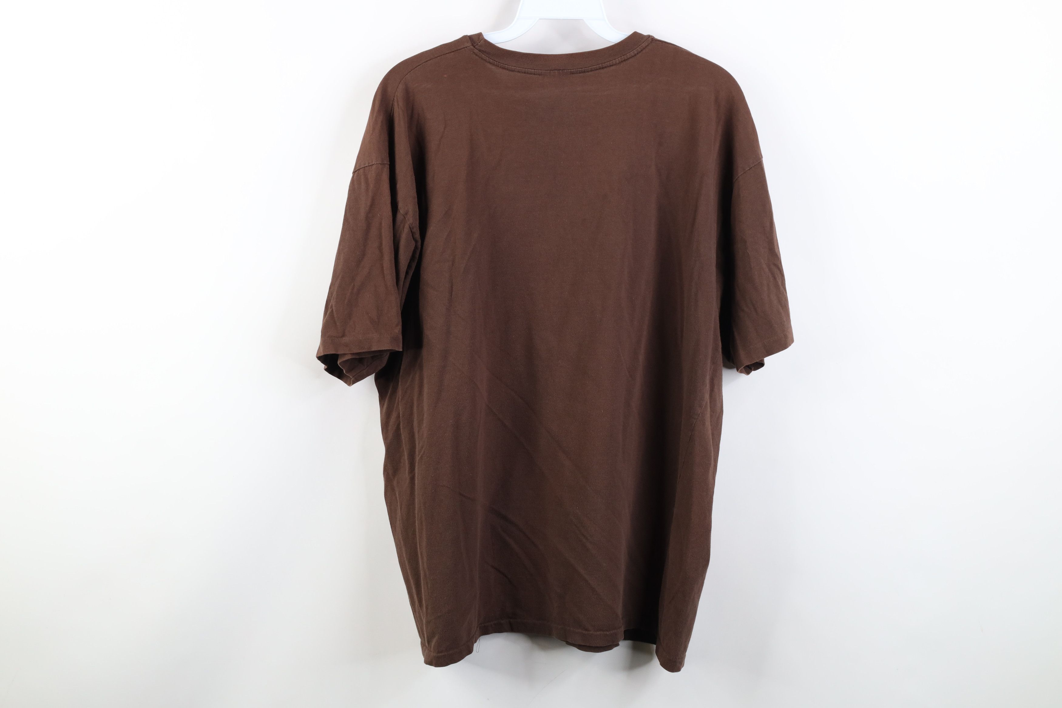 Vintage Vintage 90s Streetwear Short Sleeve T-Shirt Chocolate Brown Size US L / EU 52-54 / 3 - 13 Thumbnail