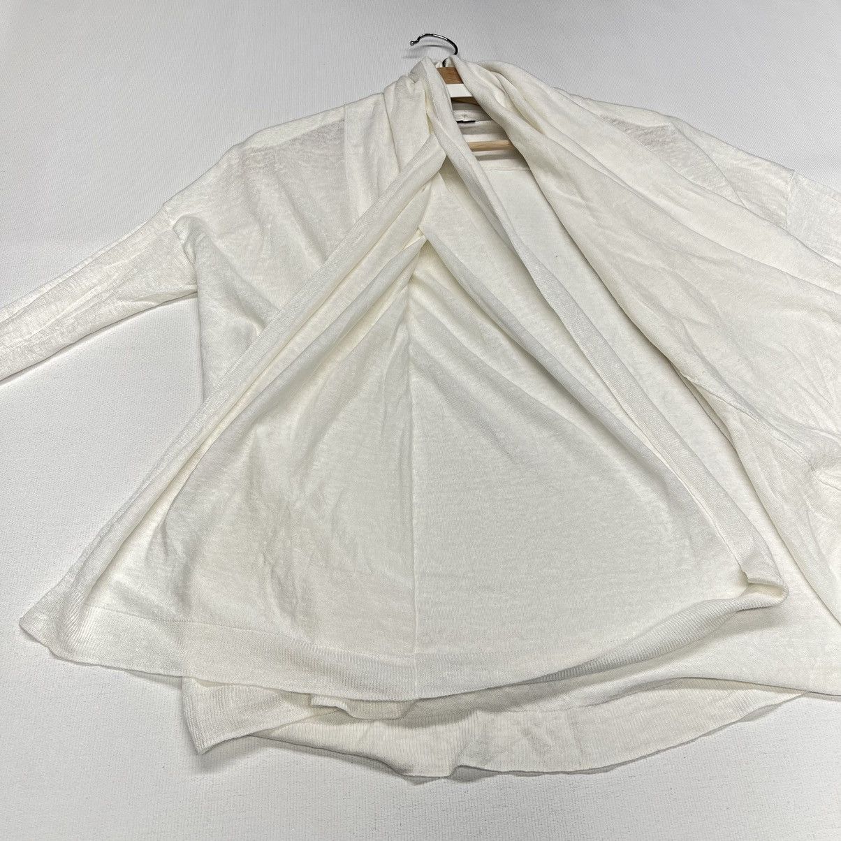 Theory NEW Theory Cardigan Sweater White Linen Drape Billey Riflex Size S / US 4 / IT 40 - 6 Thumbnail
