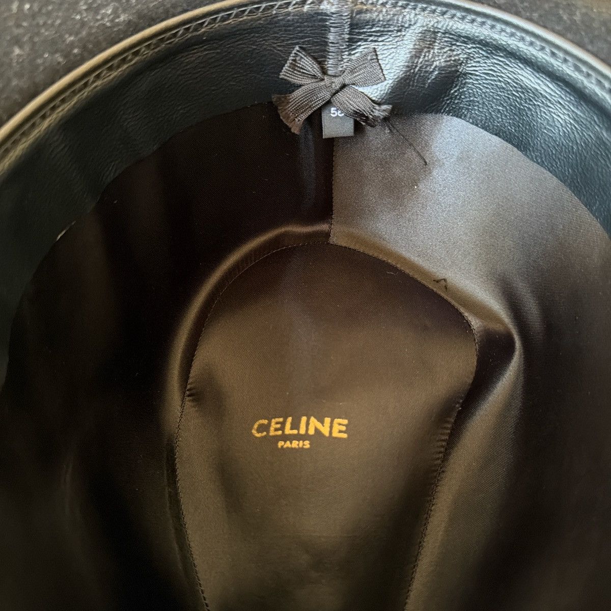 Celine CELINE Paris black fur felt fedora hat Eur 58 (Us 7 1/4) New Size ONE SIZE - 7 Thumbnail