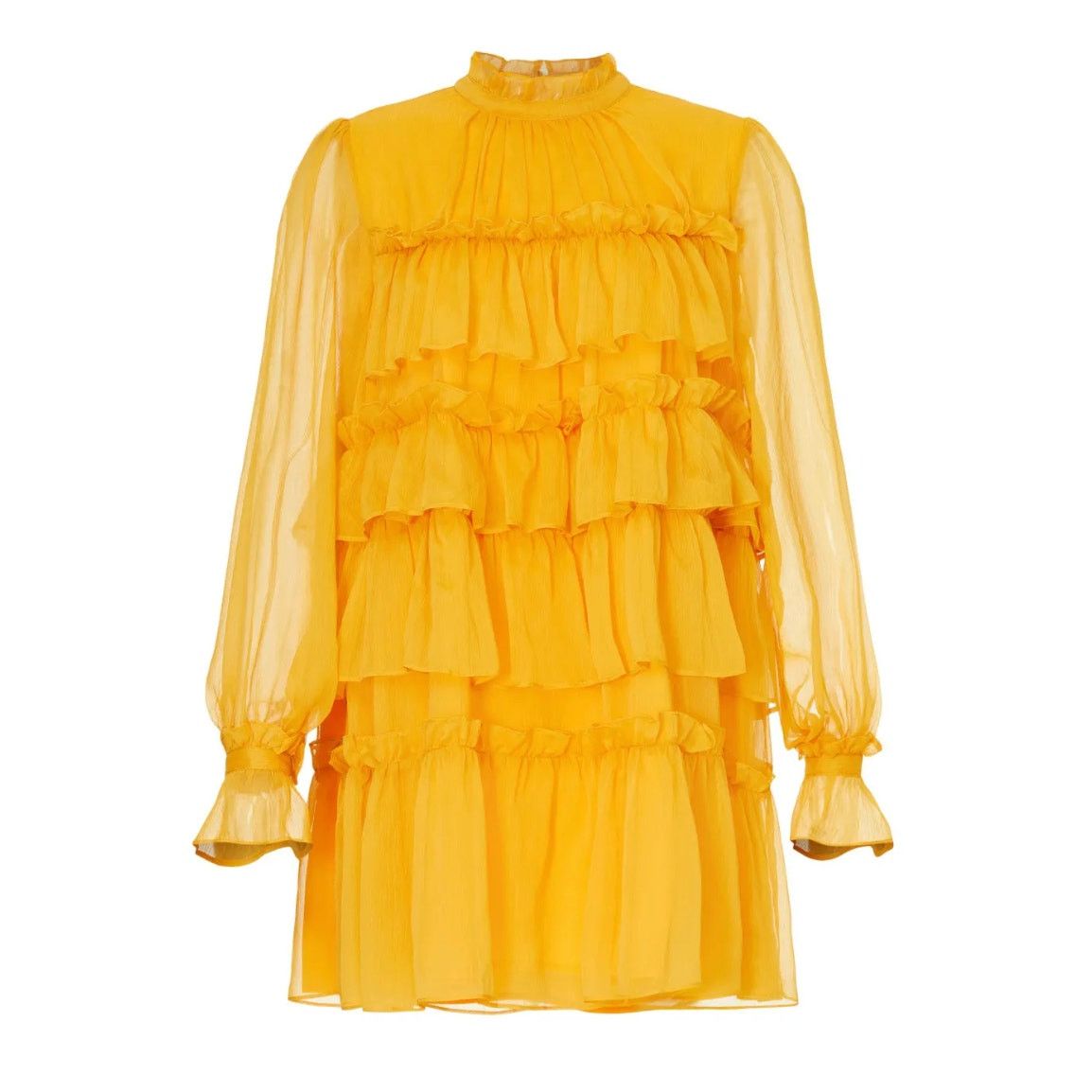 Adam Lippes Adam Lippes x RTR Tiered Ruffle Dress in Yellow, Size US 12 Size XL / US 12-14 / IT 48-50 - 1 Thumbnail
