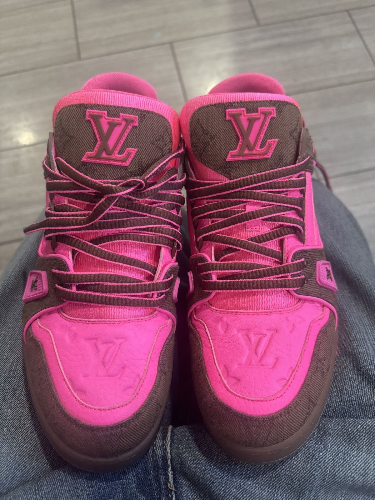 Louis Vuitton Louis Vuitton Pink Trainers Size US 10 / EU 43 - 11 Thumbnail