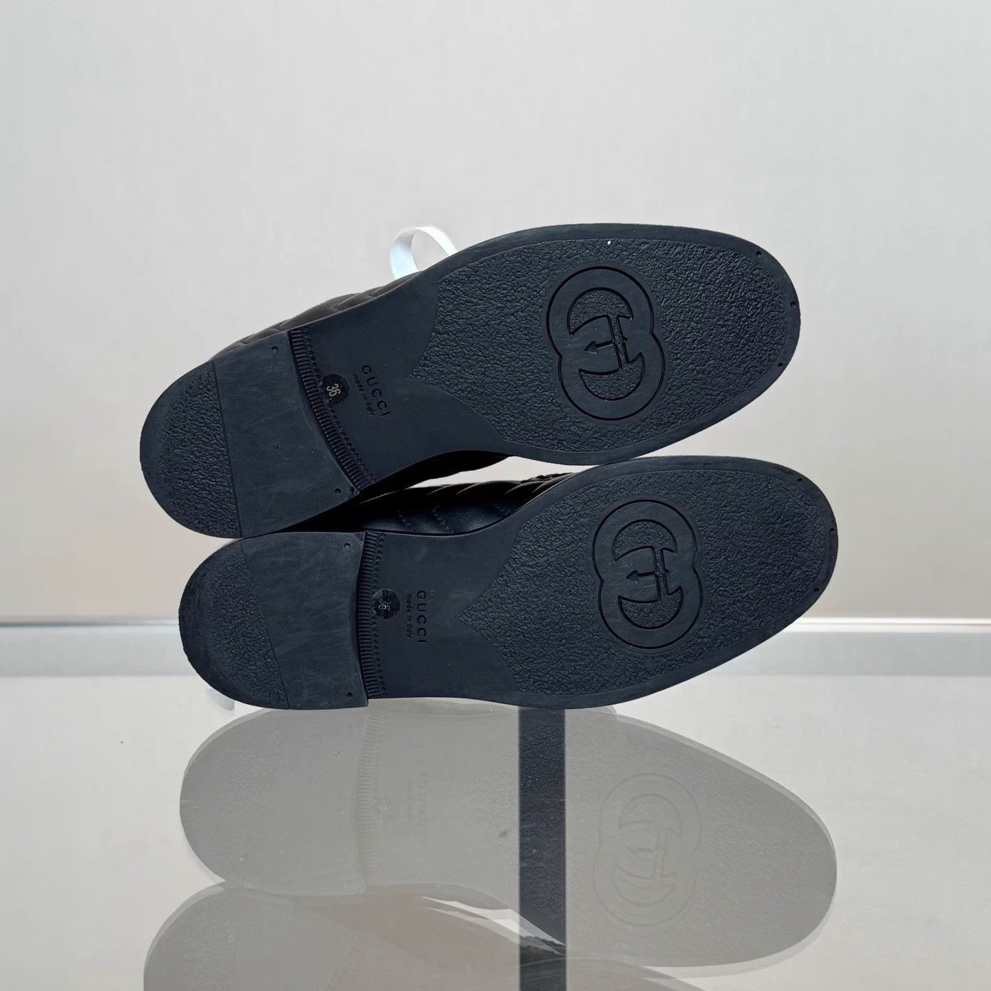 Gucci GUCCI Double G Lambskin Loafers 36 99 Size US 5.5 / IT 35.5 - 7 Thumbnail