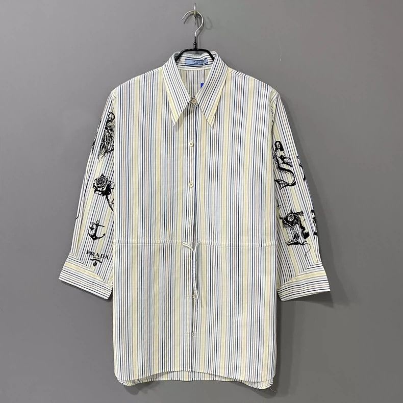 Prada Prada Mermaid long waist-length shirt dress 2502-Nextarrow Size XS / US 0-2 / IT 36-38 - 1 Thumbnail