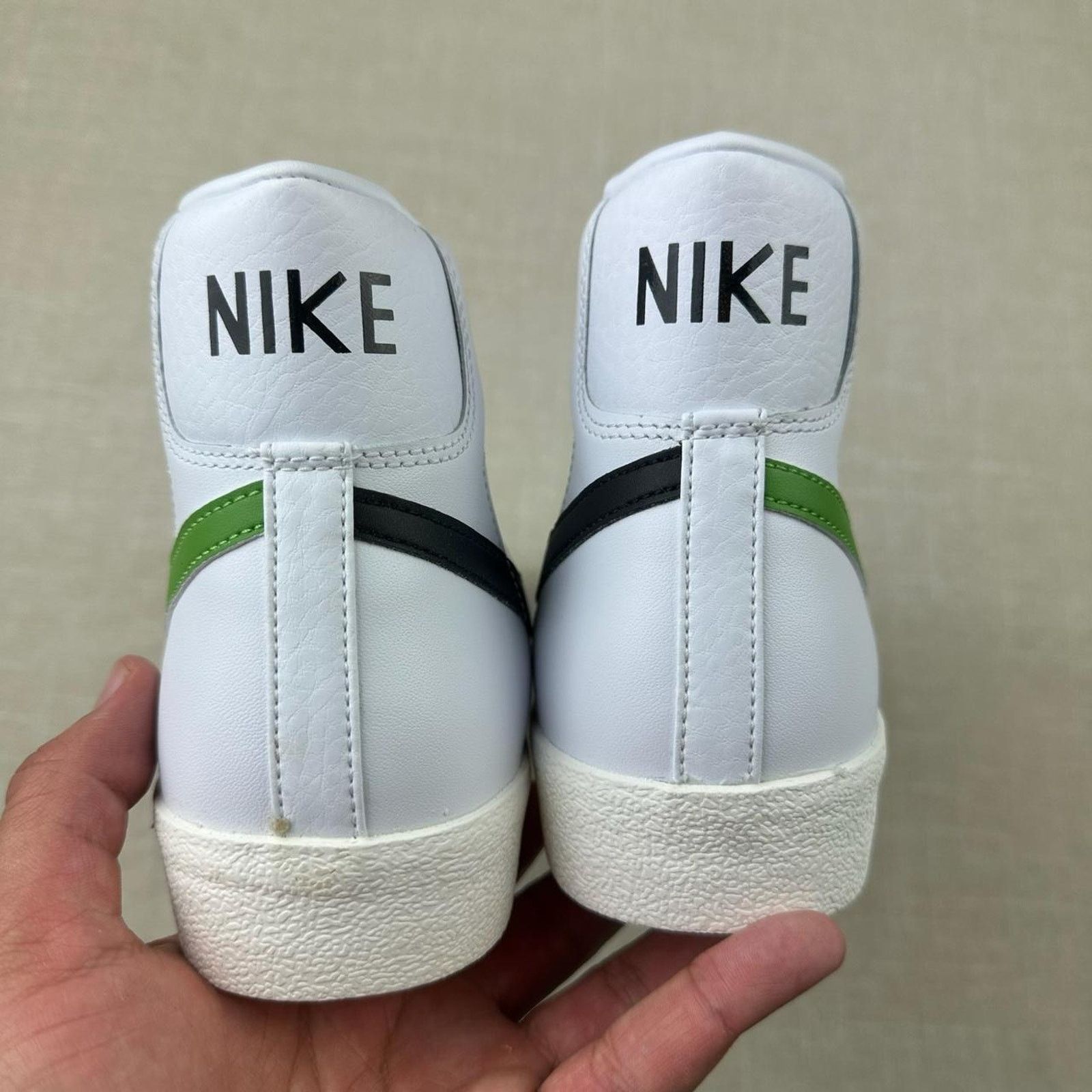 Nike Nike Blazer Mid 77 “Mismatched Swoosh Chlorophyll Black" Size US 9.5 / EU 42-43 - 4 Thumbnail