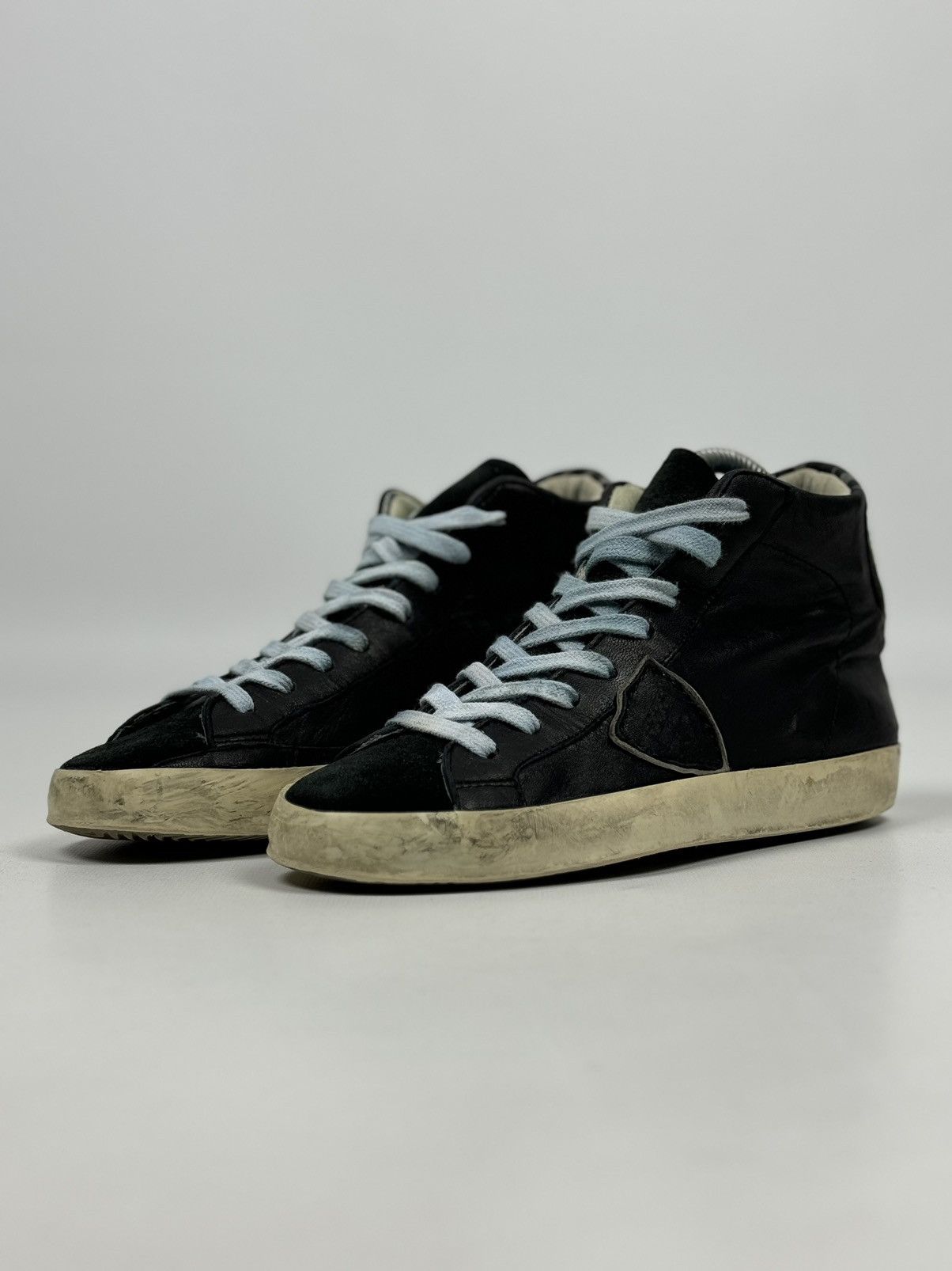 Philippe Model Philippe Model Leather High-Top Sneakers Made in Italy Size US 8 / IT 38 - 1 Thumbnail