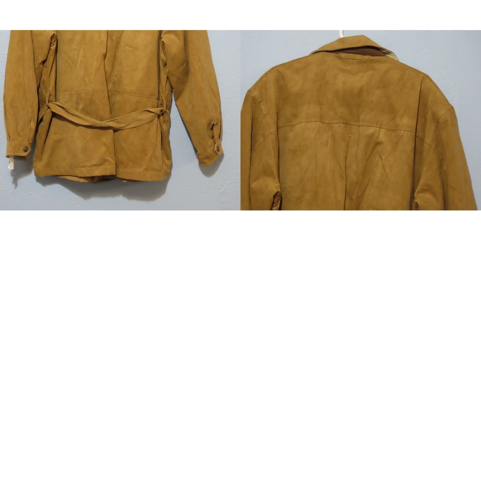 Weatherproof Weatherproof Men's XL Full Zip Belted Faux Suede Brown Jacket Shirt/Bomber Jacket/Softshell Mid-Length Zipper Pockets Classic Fit Size US XL / EU 56 / 4 - 8 Thumbnail