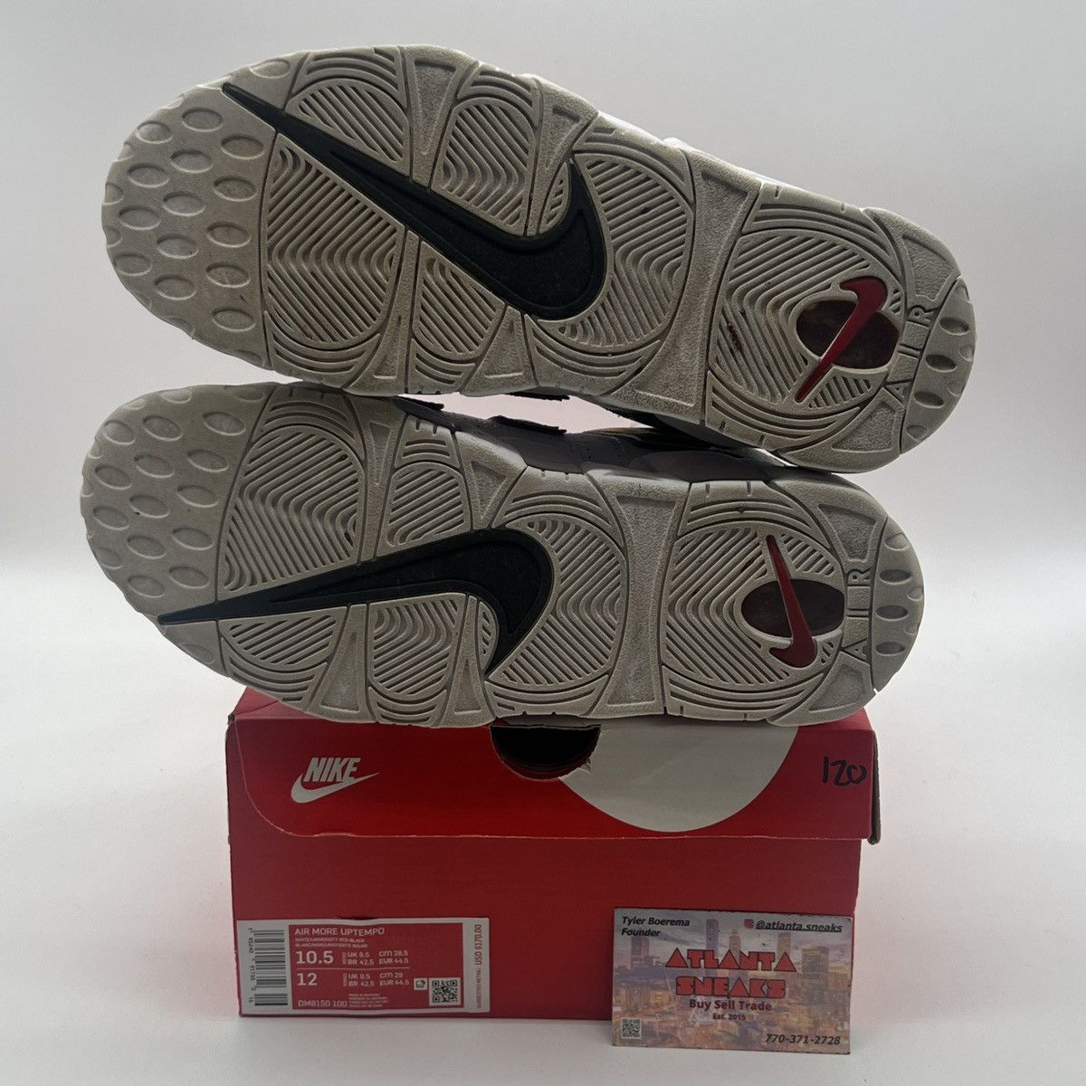 Nike Air more uptempo peace love basketball Size US 10.5 / EU 43-44 - 8 Thumbnail