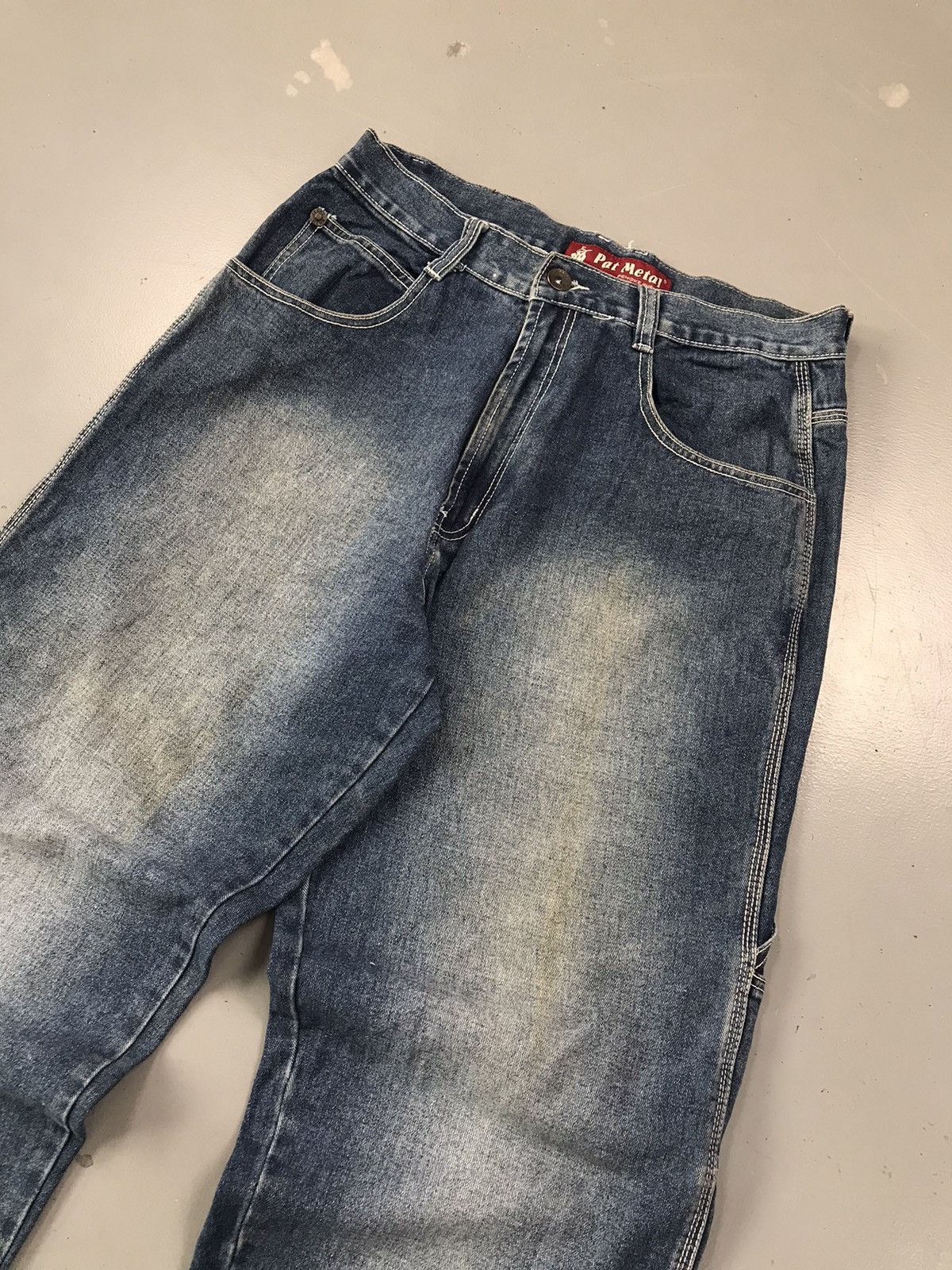 JNCO × Southpole × Vintage Vintage Pat metal SpellOut embroidered carpenter denim Size US 34 / EU 50 - 4 Thumbnail