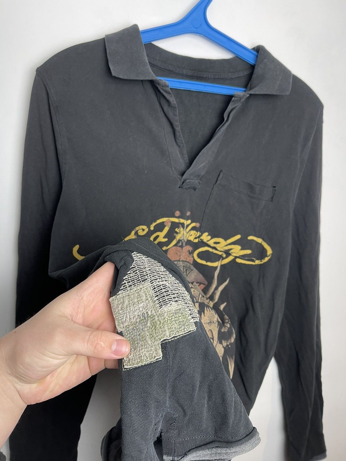 Ed Hardy × Vintage Ed Hardy Y2K vintage 2000s long sleeve L-XL True Fade Size US XL / EU 56 / 4 - 2 Thumbnail