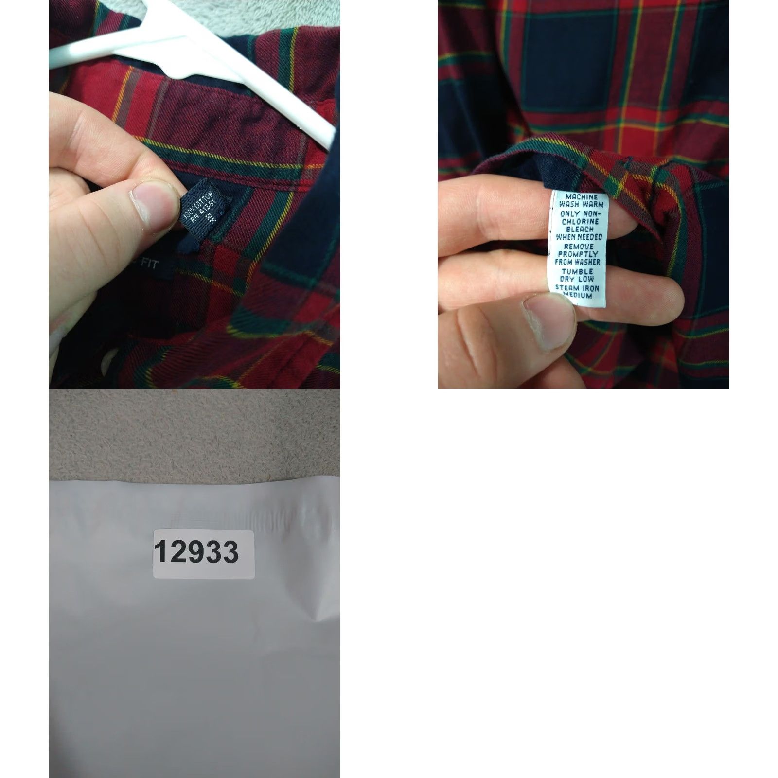 Ralph Lauren Ralph Lauren Shirt Mens Medium Plaid Flannel Button Down Long Sleeve Classic Fit Blue Cotton WINTER? Size US M / EU 48-50 / 2 - 8 Thumbnail