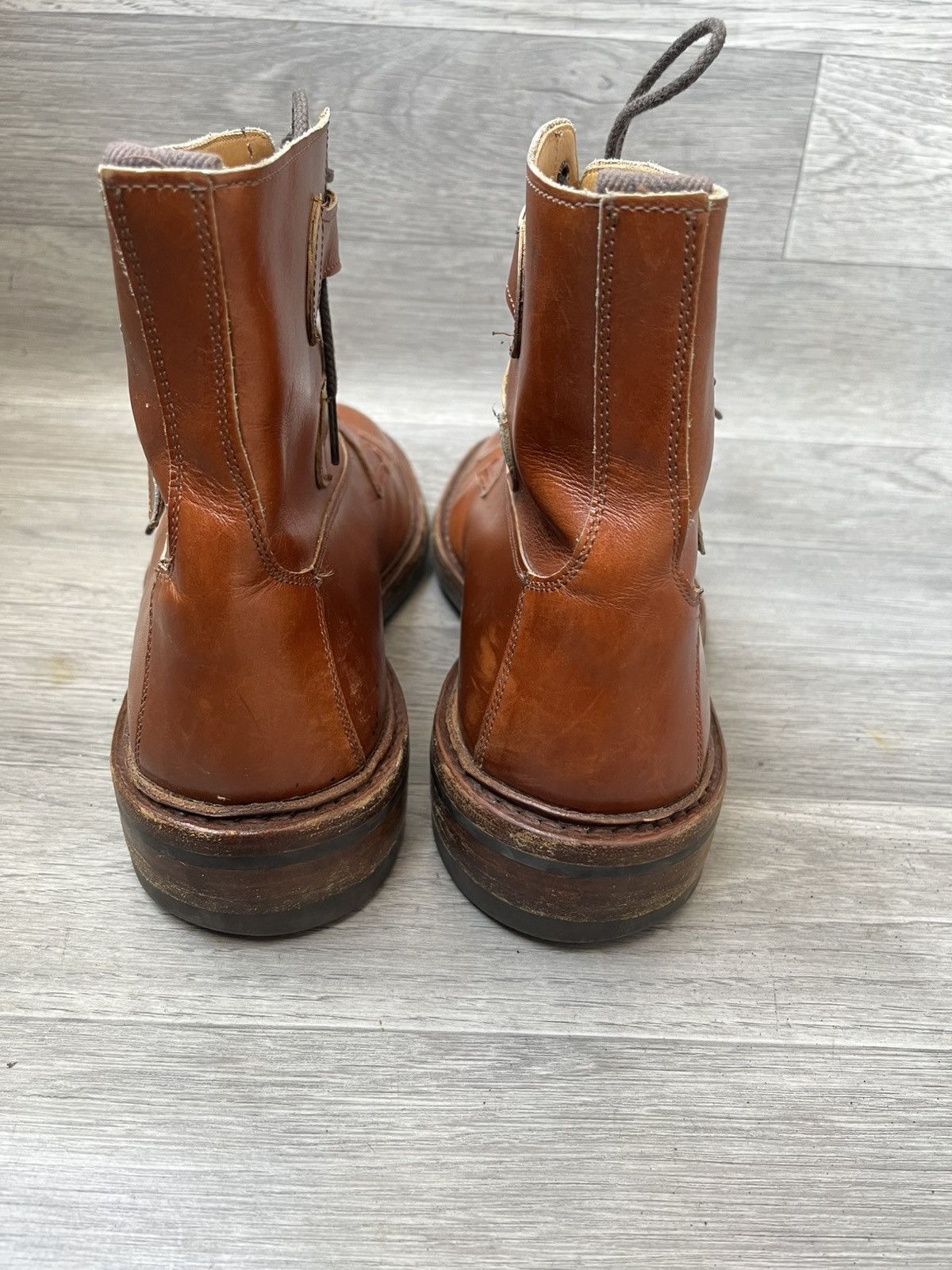 Tricker's Trickers combat bivkle brown leather gun boots uk 9.5 Size US 10.5 / EU 43-44 - 6 Thumbnail