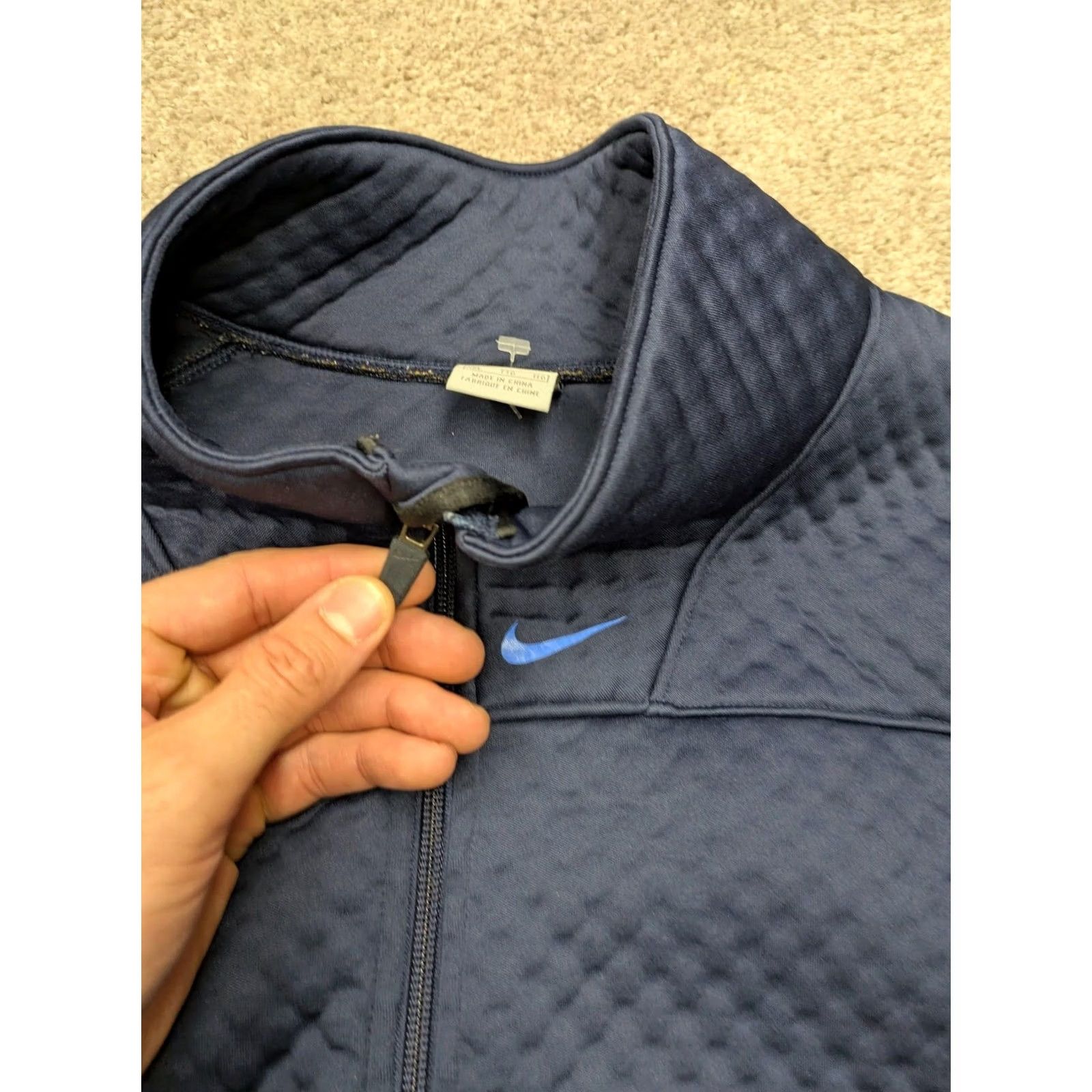 Nike Nike Sphere Thermal Jacket Mens L Blue Full Zip Running Softshell Track Jacket Size US L / EU 52-54 / 3 - 5 Thumbnail