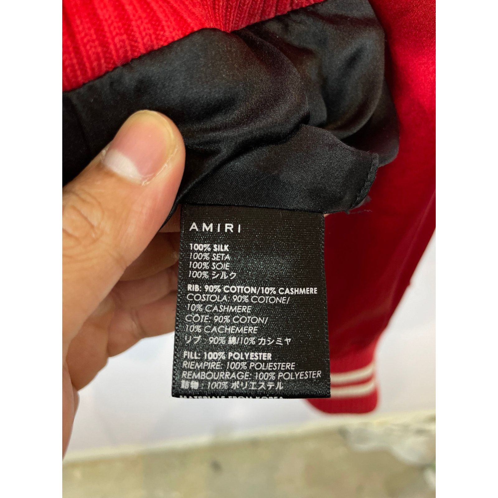 Amiri Amiri Varsity Red Satin Jacket Size US L / EU 52-54 / 3 - 3 Thumbnail